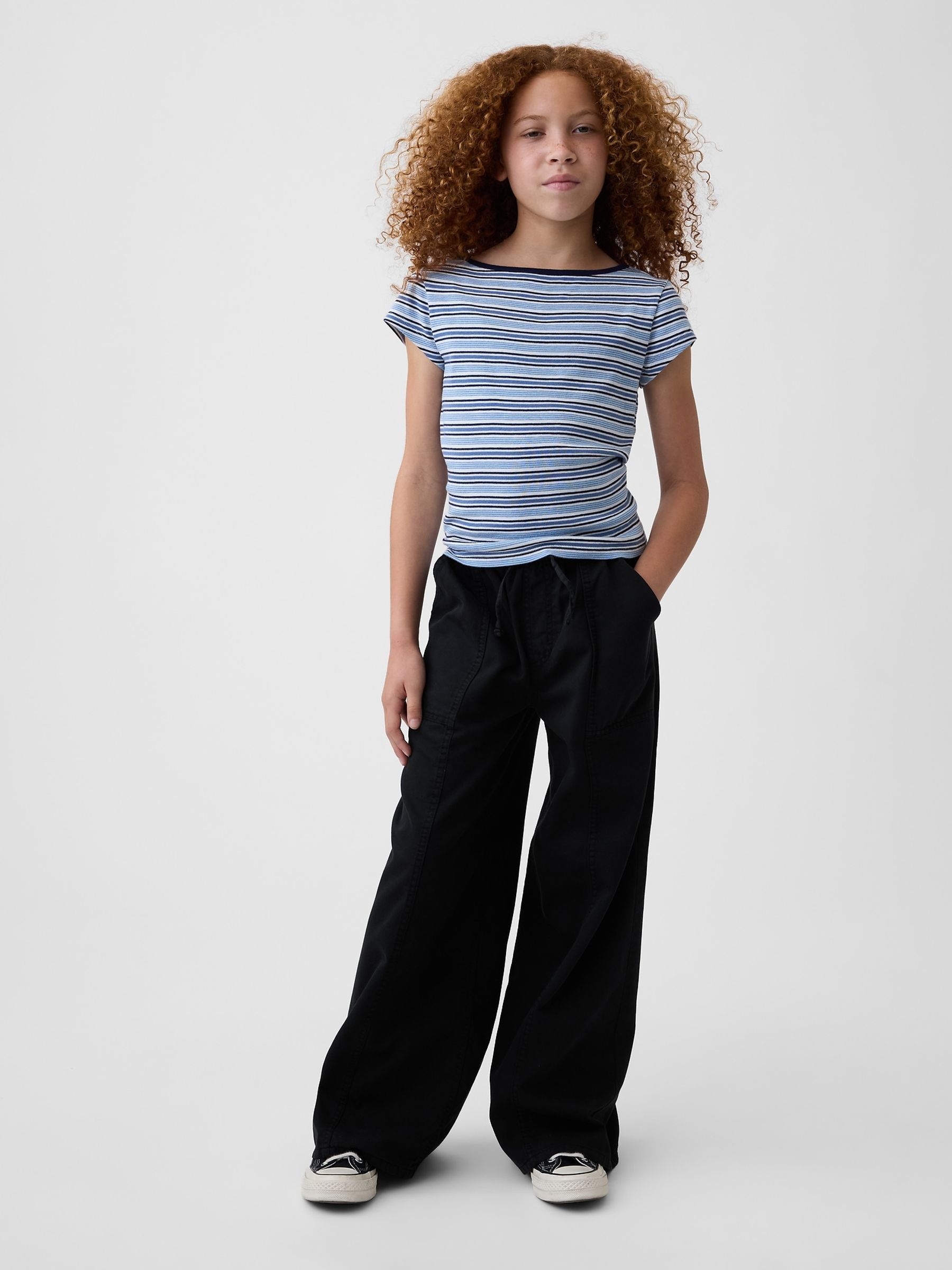 Black Twill Baggy Trousers - Image 3 of 5
