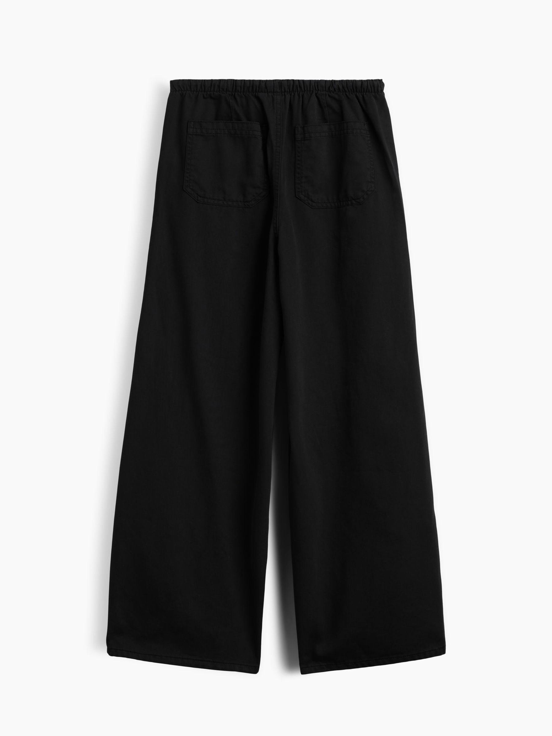 Black Twill Baggy Trousers - Image 5 of 5 Black Twill Baggy Trousers - Image 5 of 5