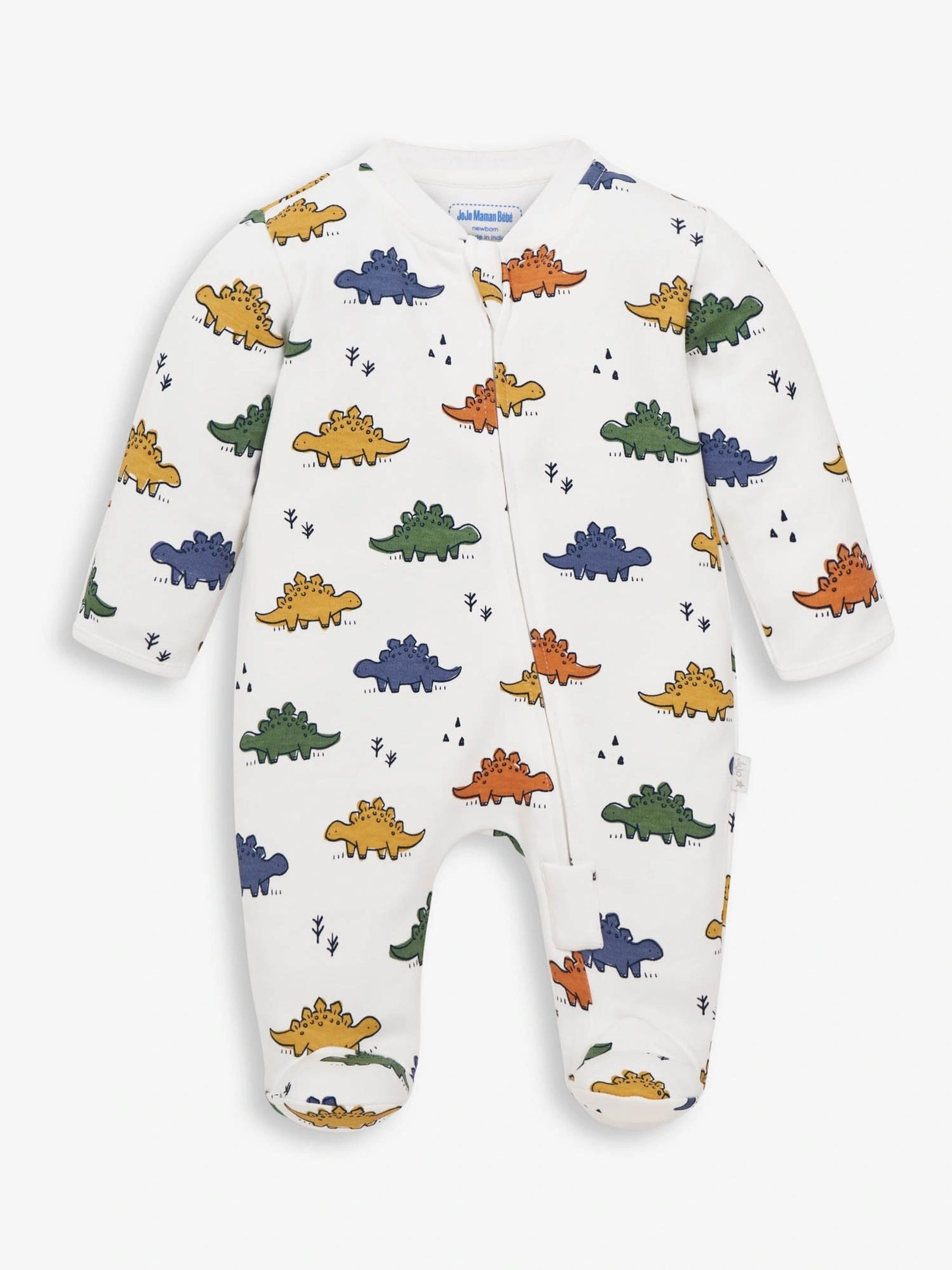 Mustard 2-Pack Yellow Dino Sleepsuits - Image 3 of 7