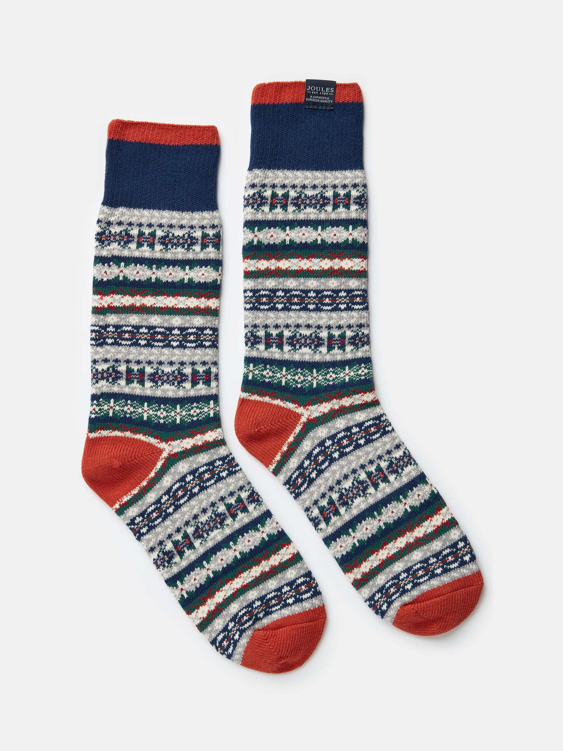 Grey Fairisle Socks - Image 1 of 3
