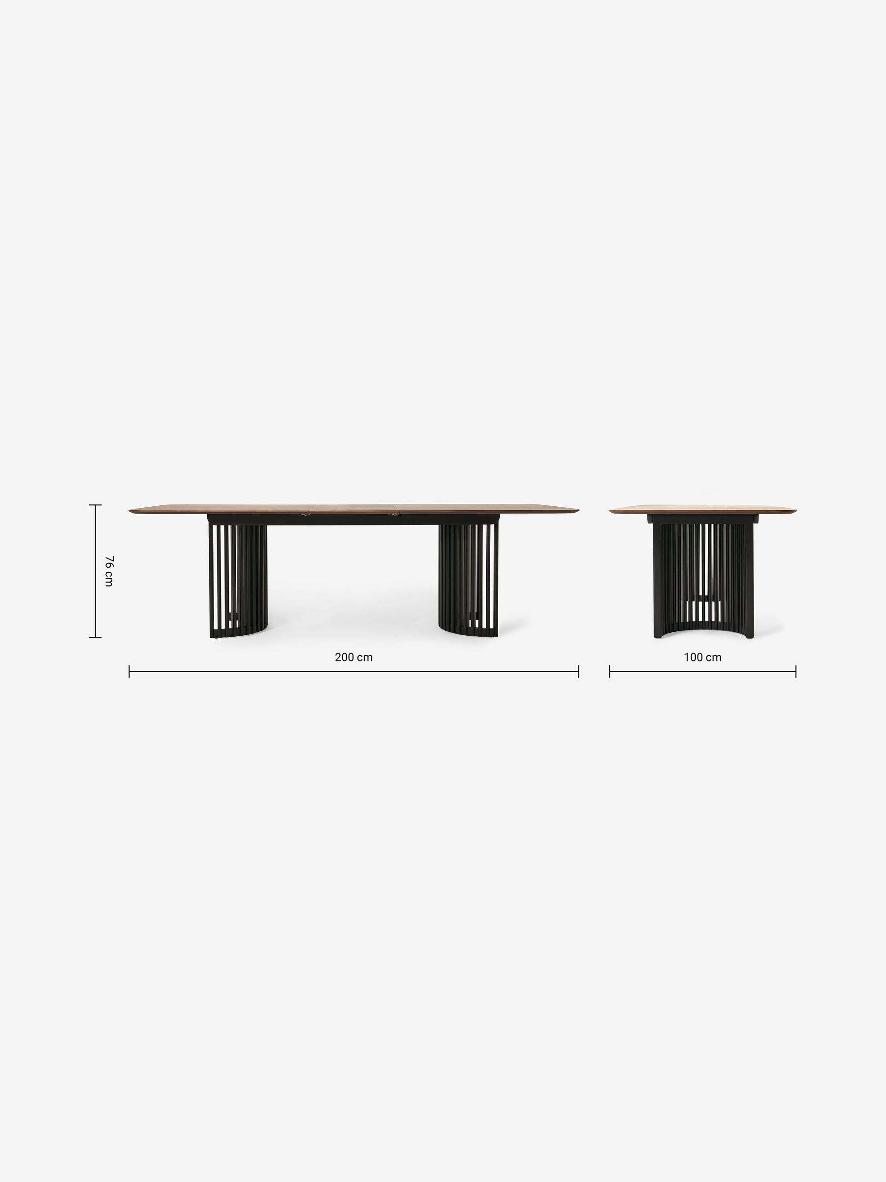 Zaragoza Extending Dining Table in Walnut - Image 3 of 3