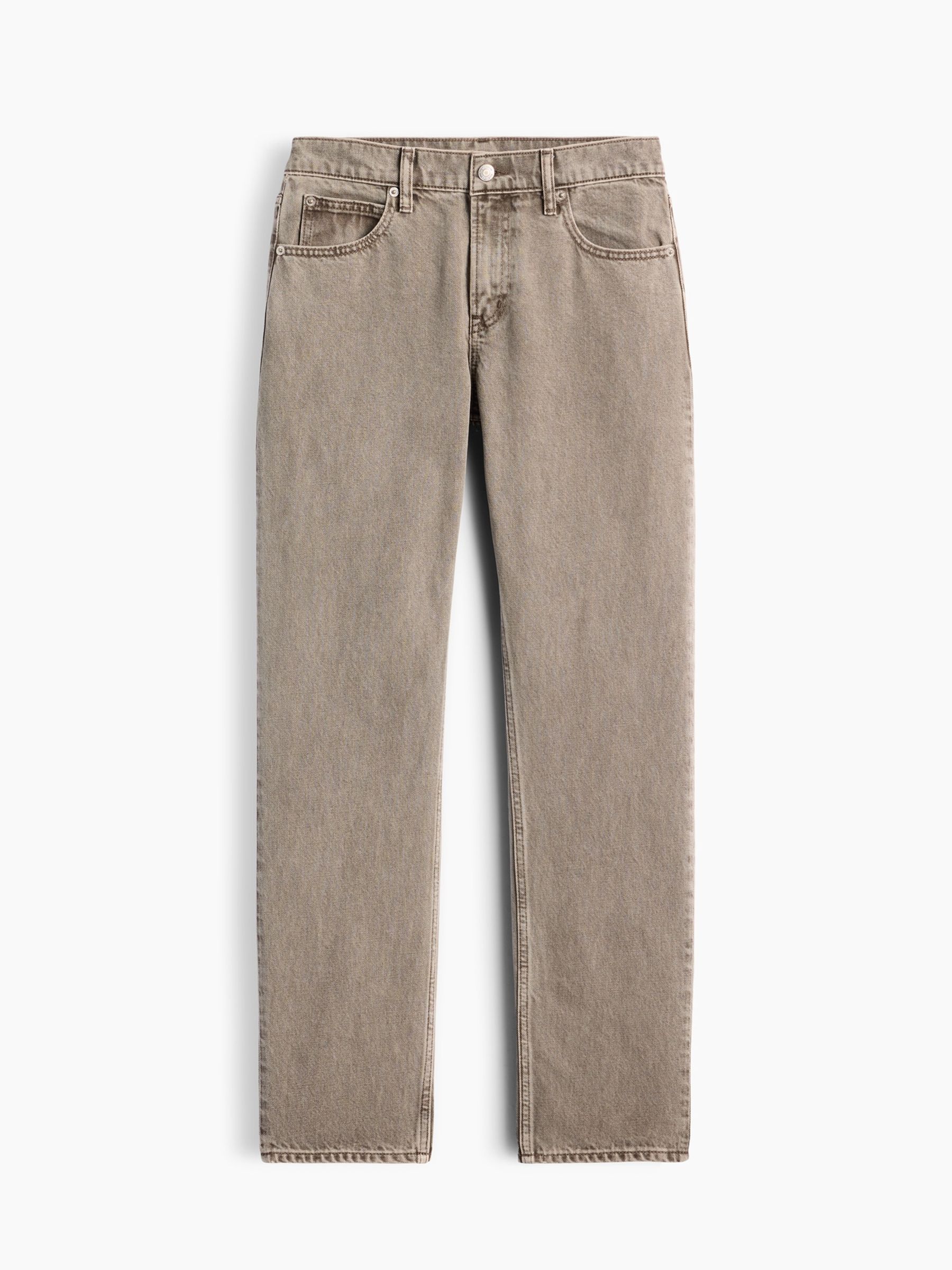 Acid Brown Mid Rise Straight Taper Jeans - Image 2 of 2