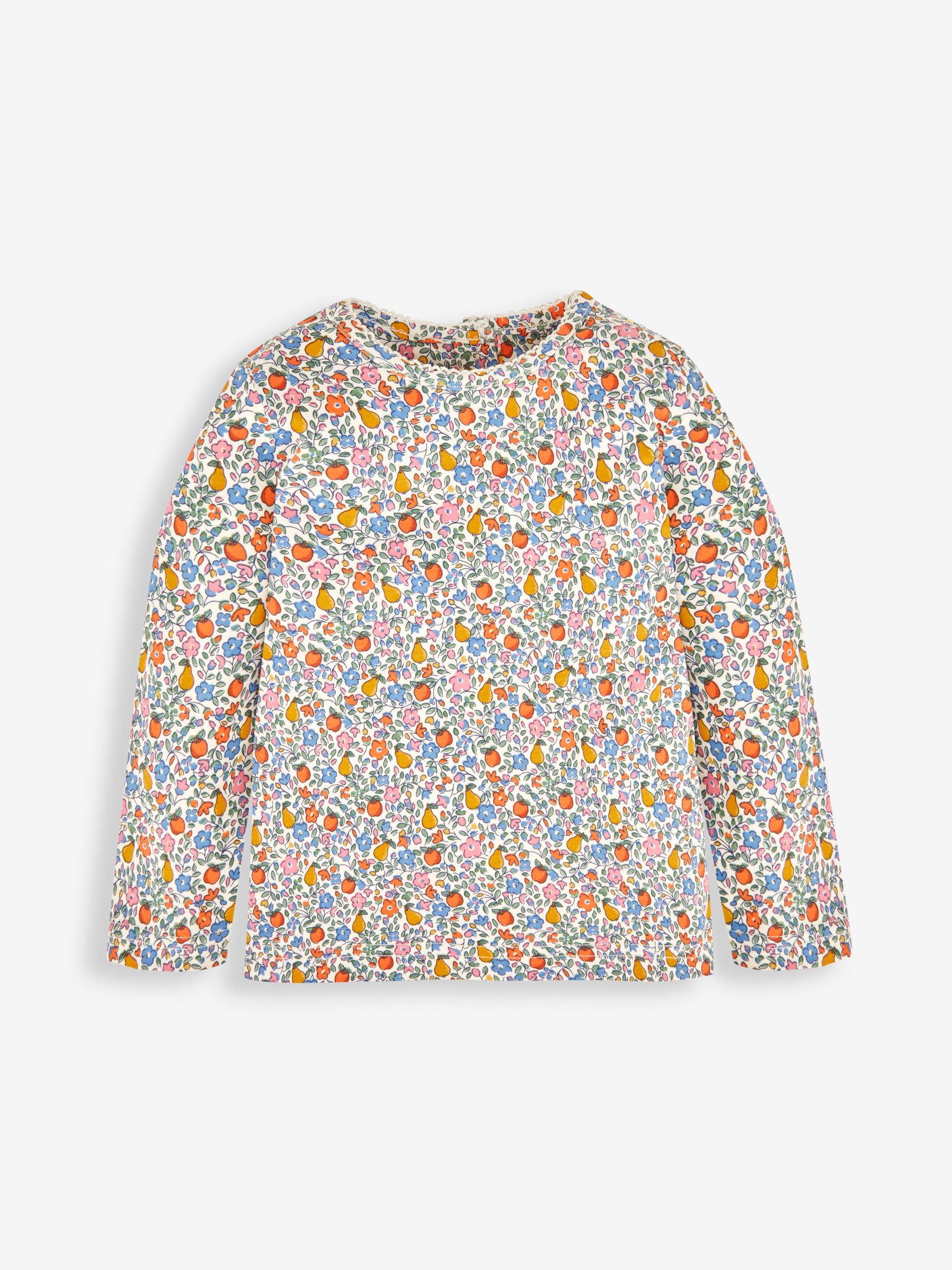 Mustard Yellow Fox Girls' 2-Piece Appliqué Pinafore Dress & Top Set - Image 6 of 6
