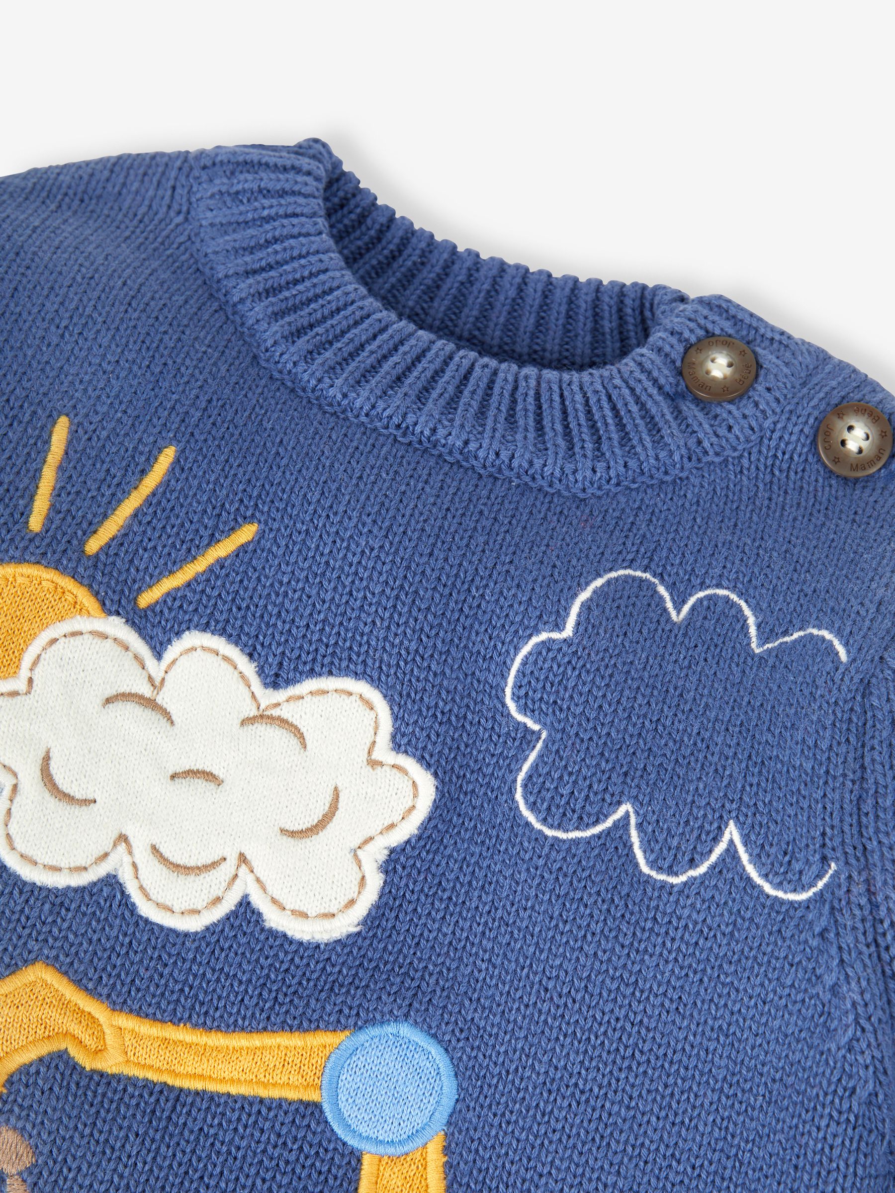 Denim Blue Digger Appliqué Scene Jumper - Image 4 of 4
