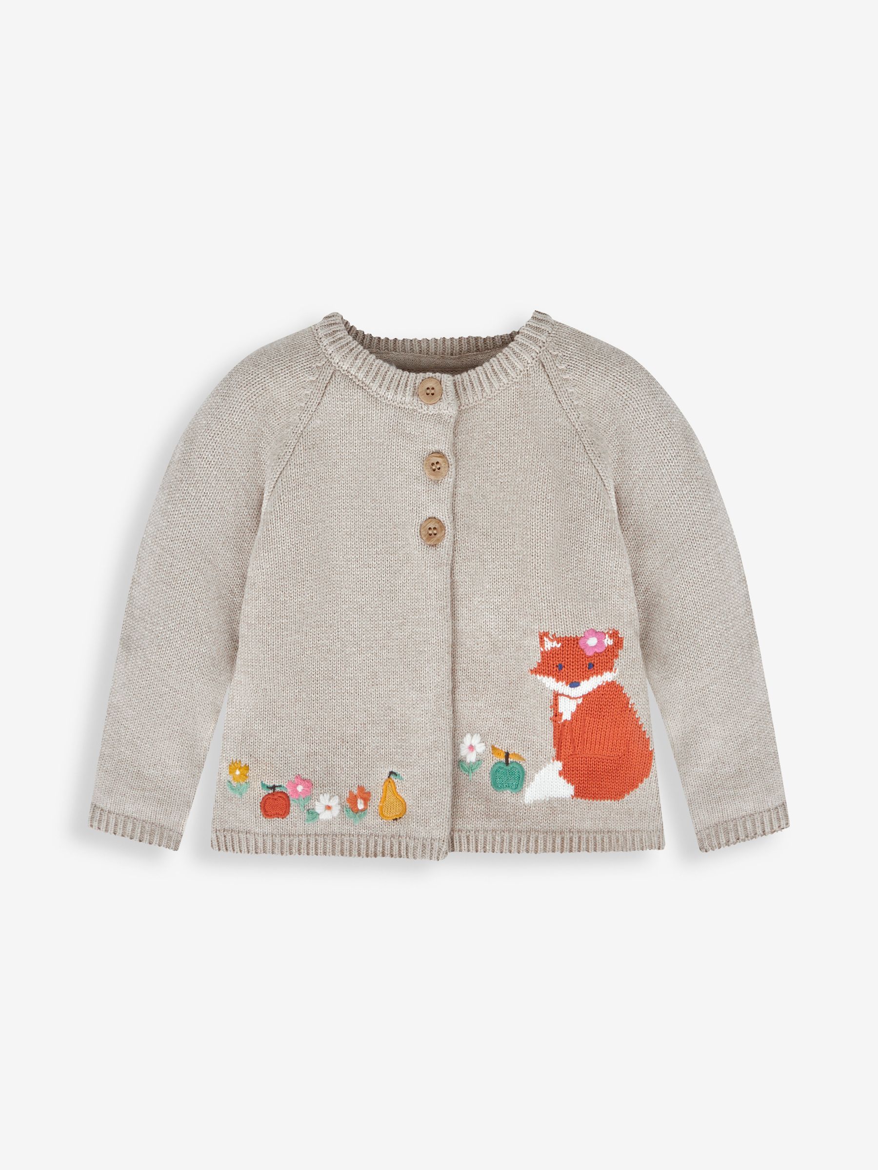 Natural Girls' Fox Cardigan - Image 1 of 3