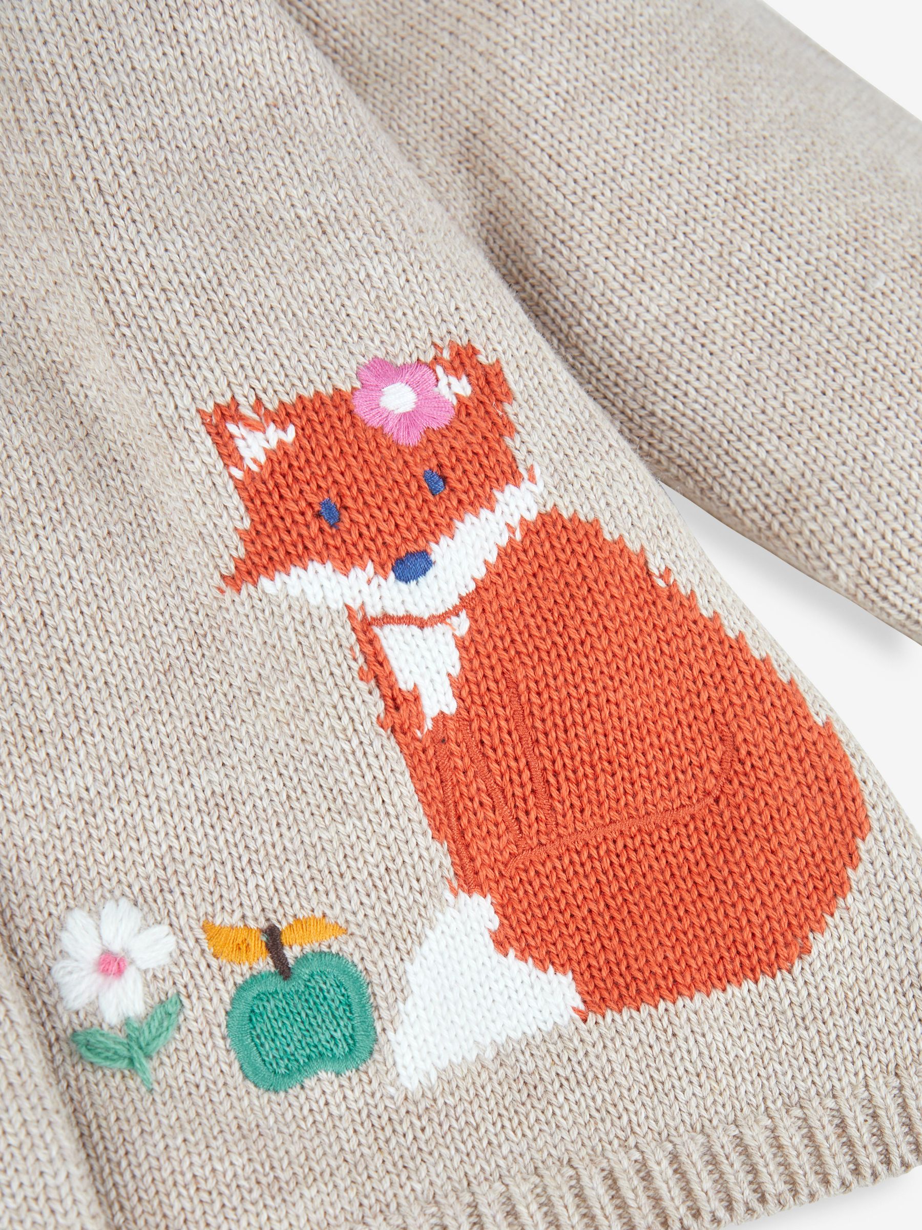 Natural Girls' Fox Cardigan - Image 3 of 3