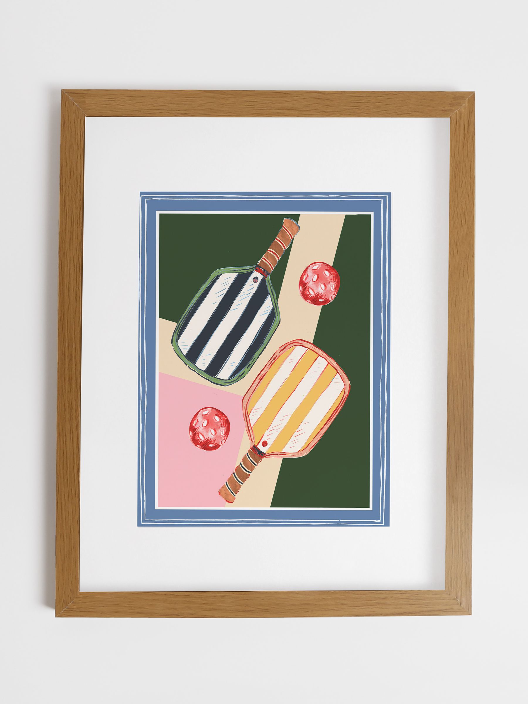 Multi Courtside Collective Wood Mounted Framed Print 43 x 53cm Wall Art - Image 1 of 4 Multi Courtside Collective Wood Mounted Framed Print 43 x 53cm Wall Art - Image 1 of 4