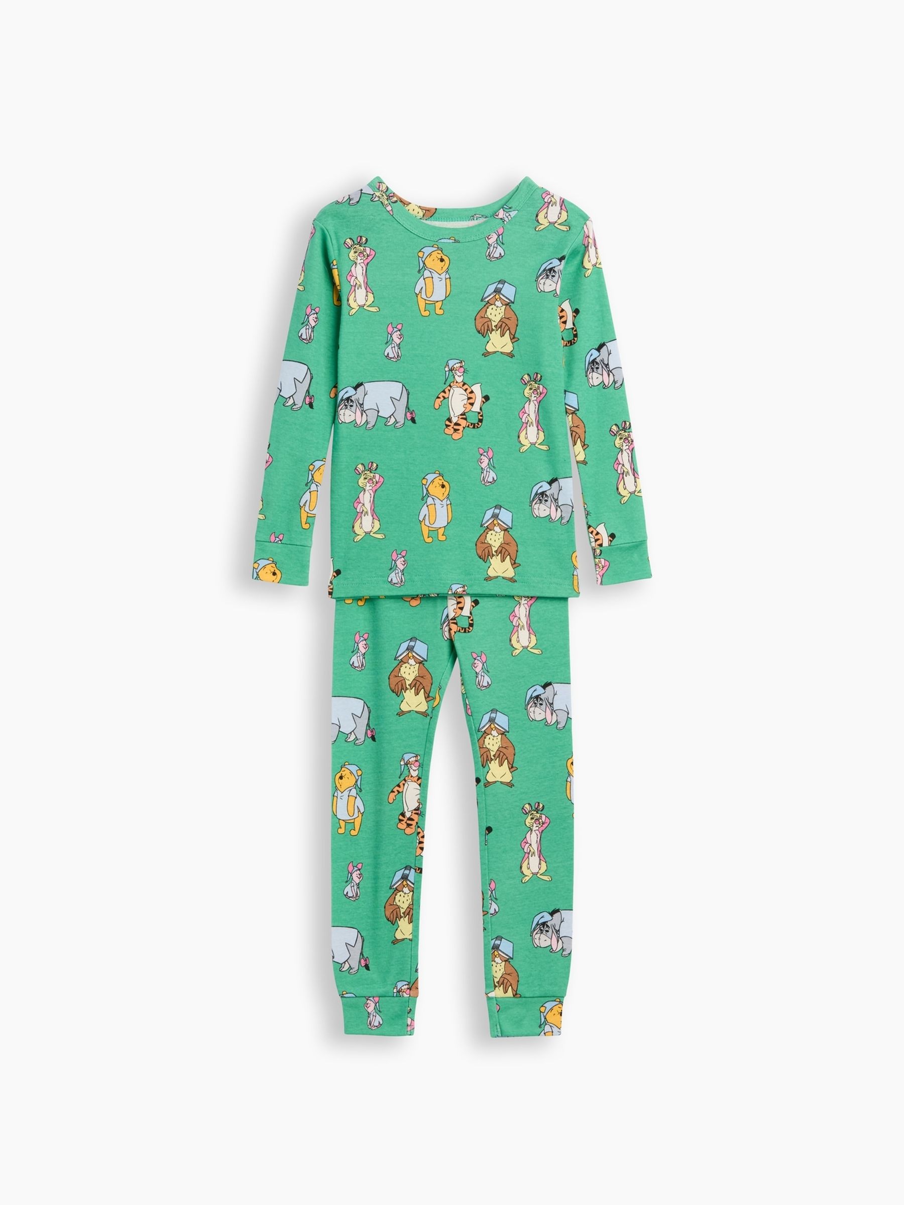 Green Disney Winnie the Pooh Print Pyjamas Set - Image 1 of 3 Green Disney Winnie the Pooh Print Pyjamas Set - Image 1 of 3