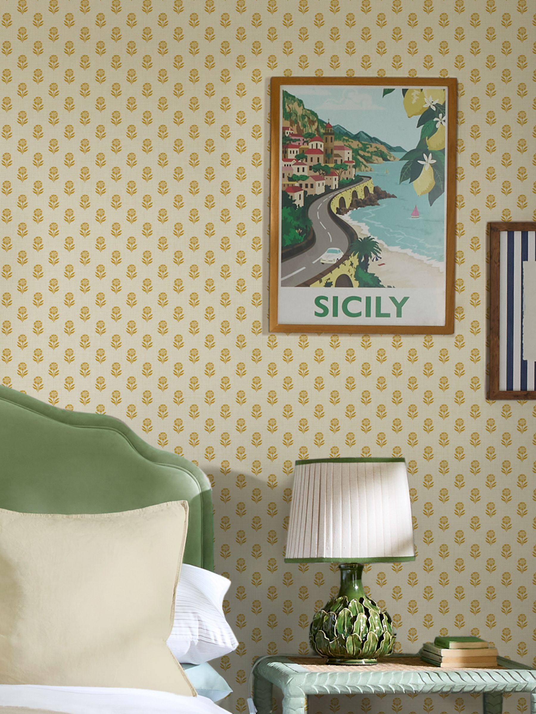Multi Sunkissed Sicily Wood Mounted Framed Print Wall 43 x 53cm Art - Image 3 of 4