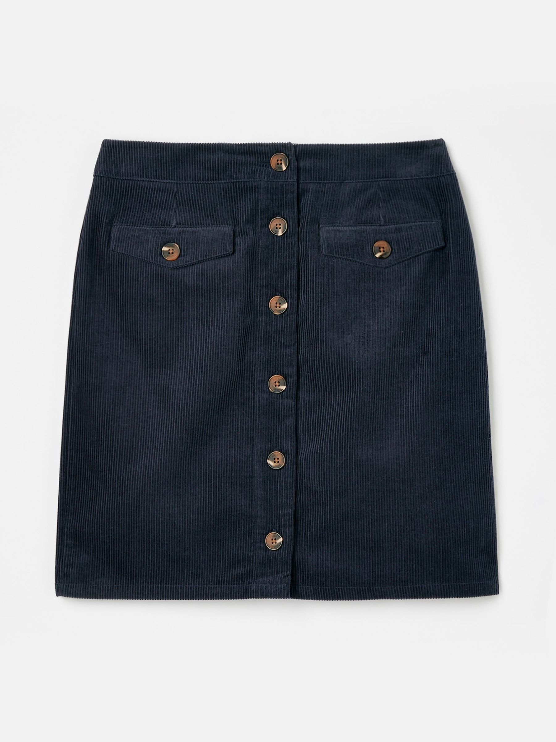 Avery Navy Blue Cord Skirt - Image 6 of 6