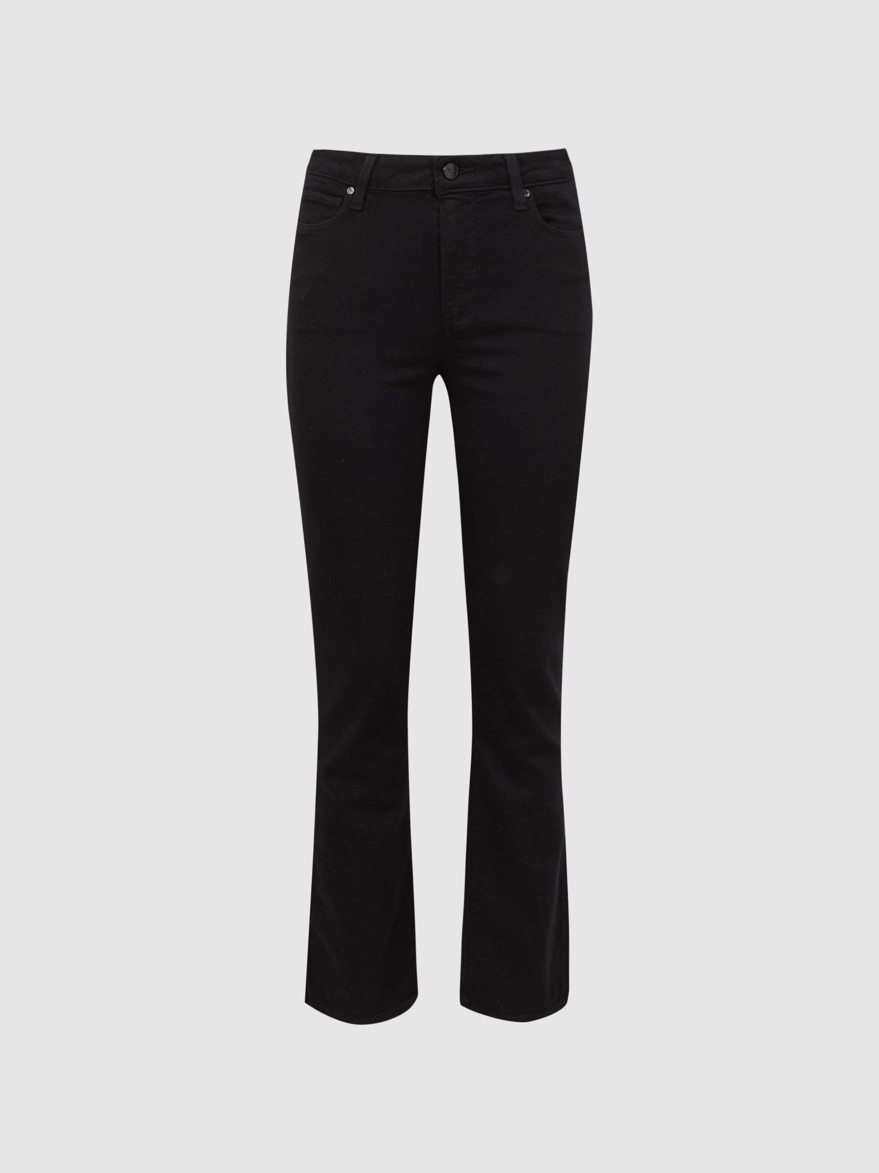 Paige High Rise Cropped Jeans in Black Shadow - Image 2 of 4