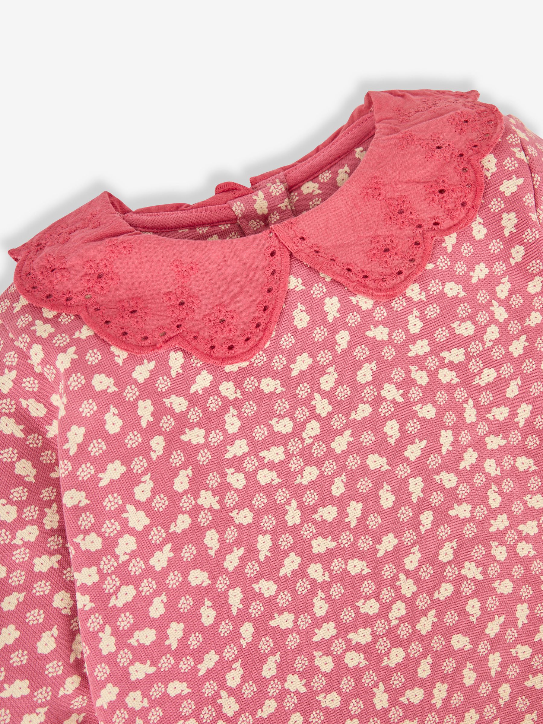 Rose Girls' Woodland Floral Sweatshirt With Broderie Collar - Image 2 of 3