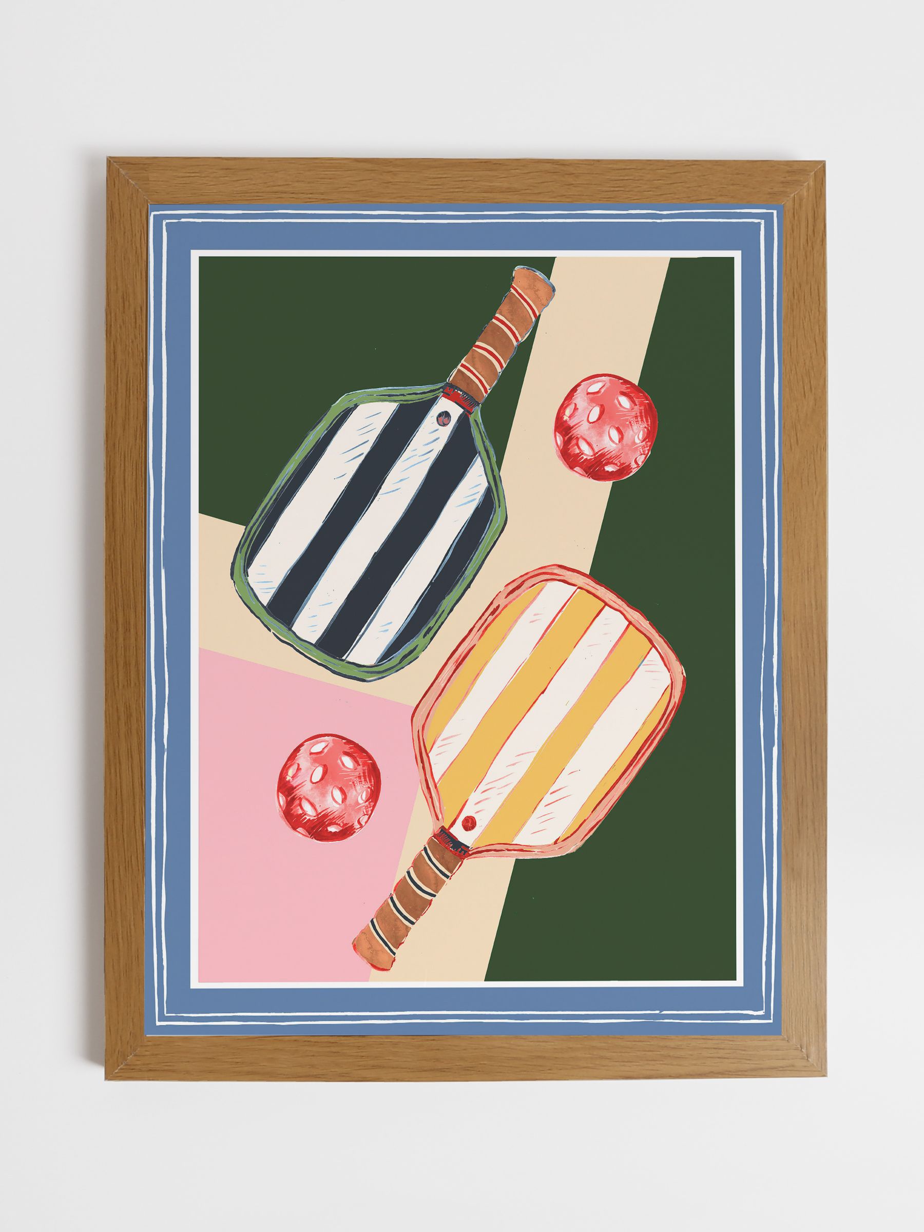 Multi Courtside Collective Wood Framed Print Wall 43 x 53cm Art - Image 1 of 4 Multi Courtside Collective Wood Framed Print Wall 43 x 53cm Art - Image 1 of 4