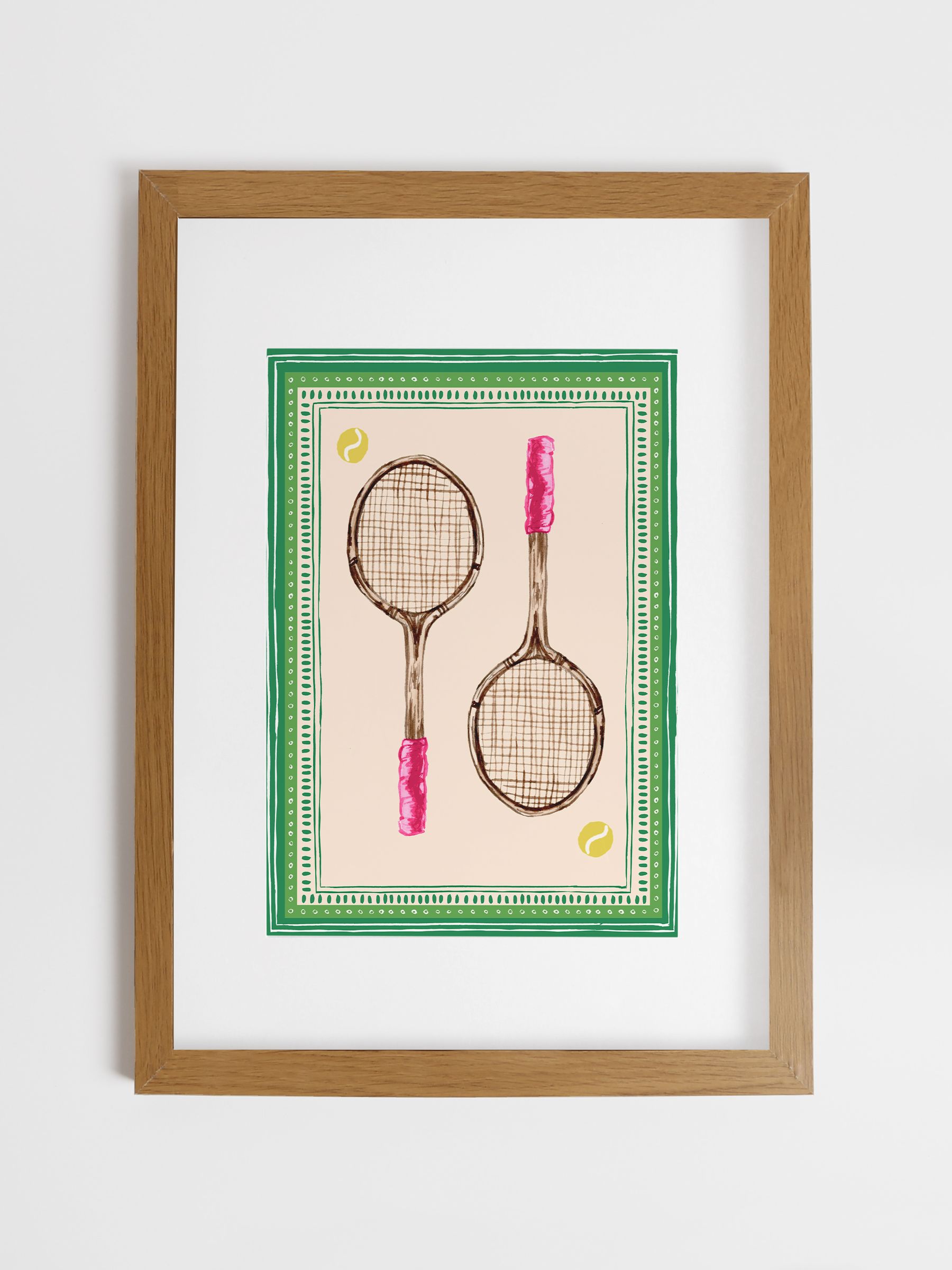 Green Vintage Volley Wood Mounted Framed Print Wall 53 x 73cm Art - Image 1 of 4 Green Vintage Volley Wood Mounted Framed Print Wall 53 x 73cm Art - Image 1 of 4