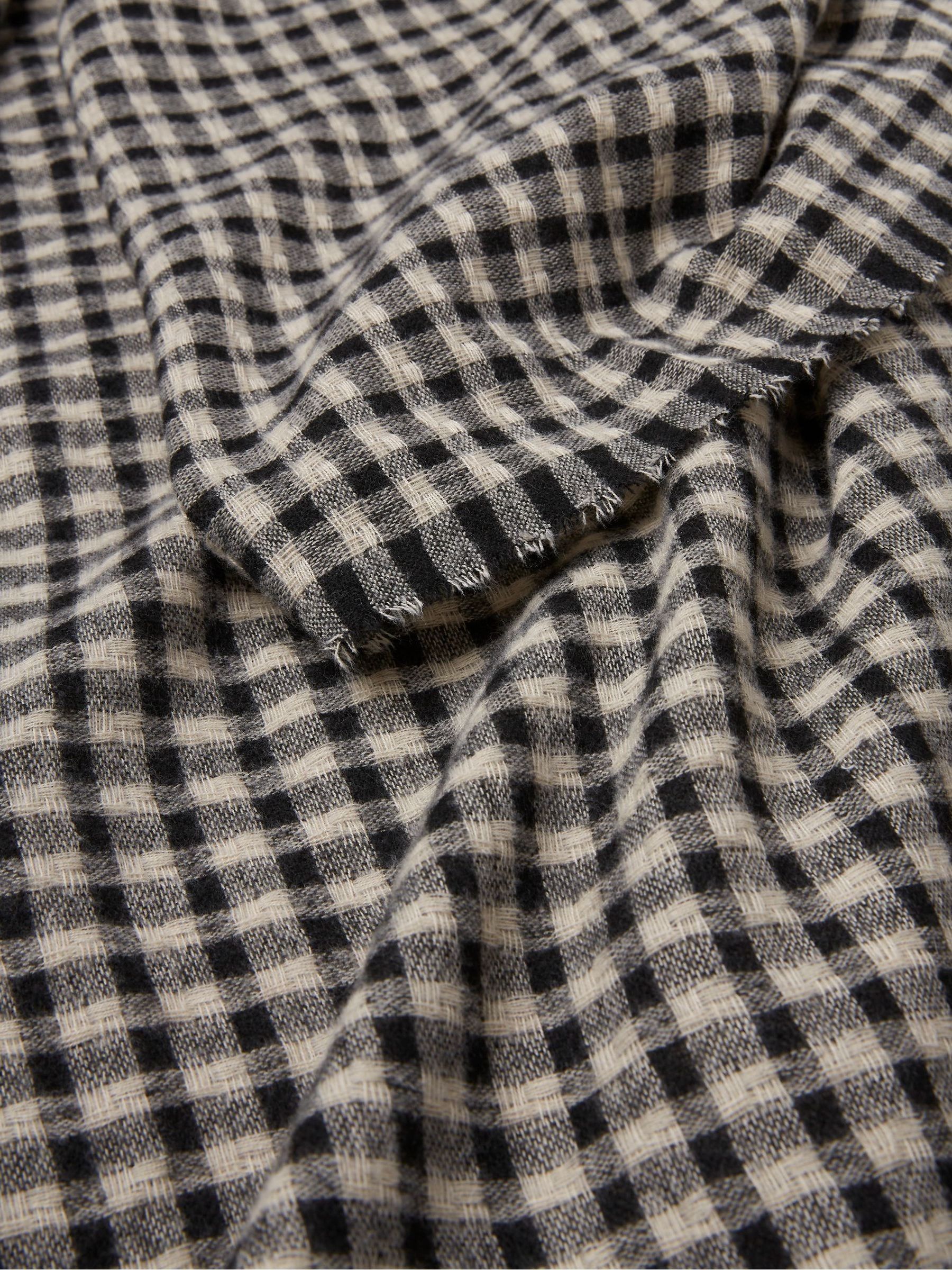 Black Gingham Check Scarf - Image 3 of 3