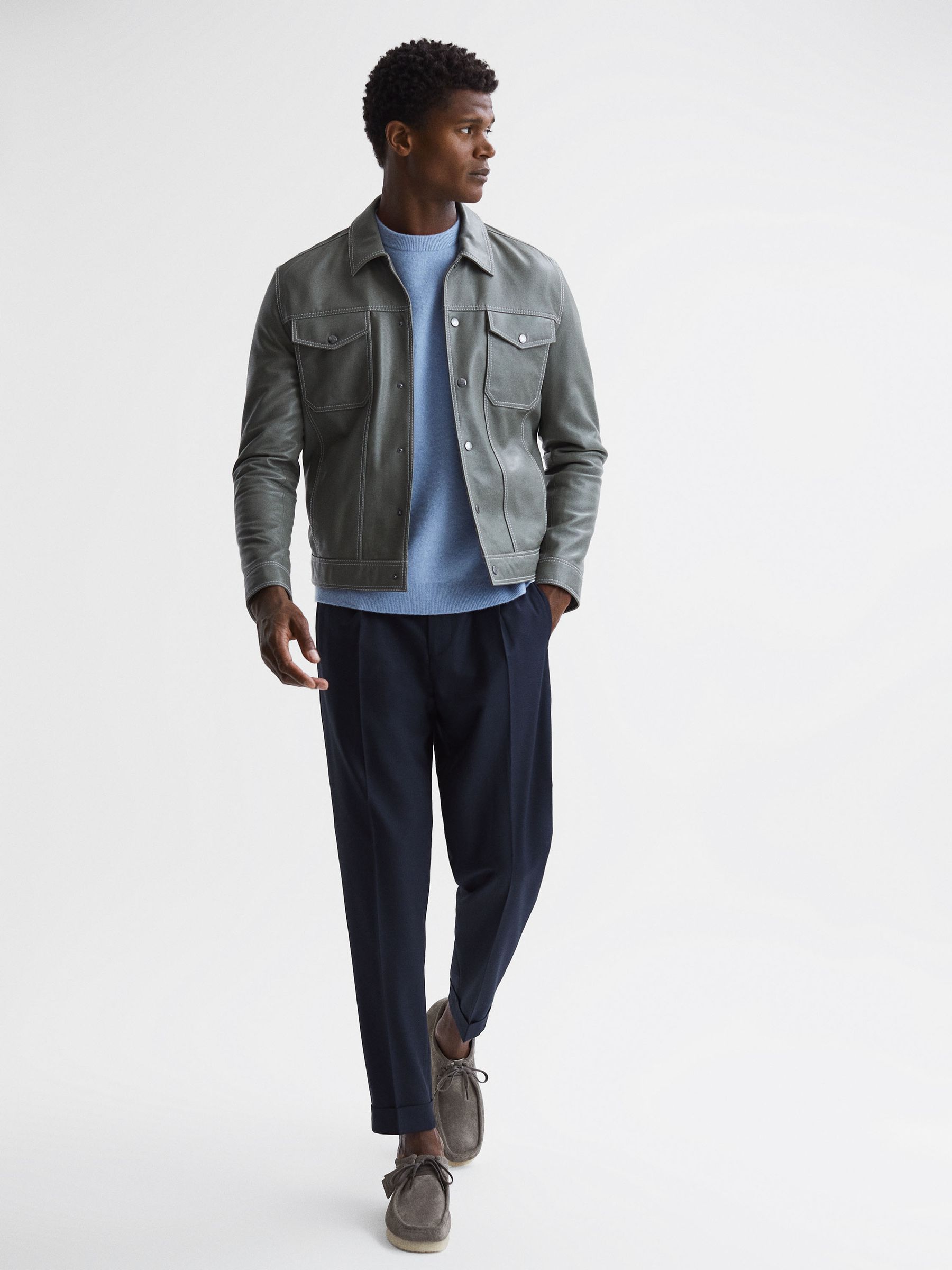 Clarks Originals Suede Wallabee Shoes in Grey - Image 1 of 6 Clarks Originals Suede Wallabee Shoes in Grey - Image 1 of 6