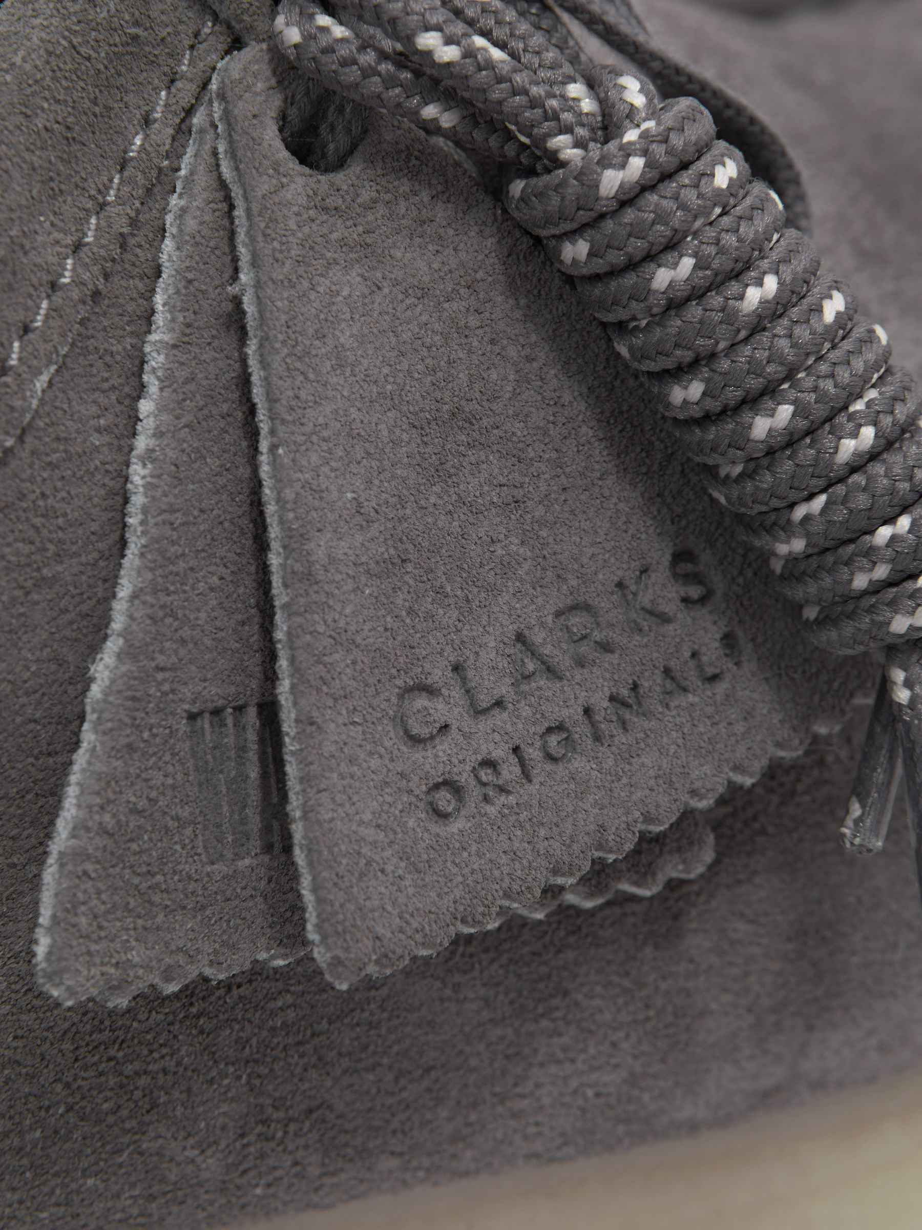Clarks Originals Suede Wallabee Shoes in Grey - Image 6 of 6