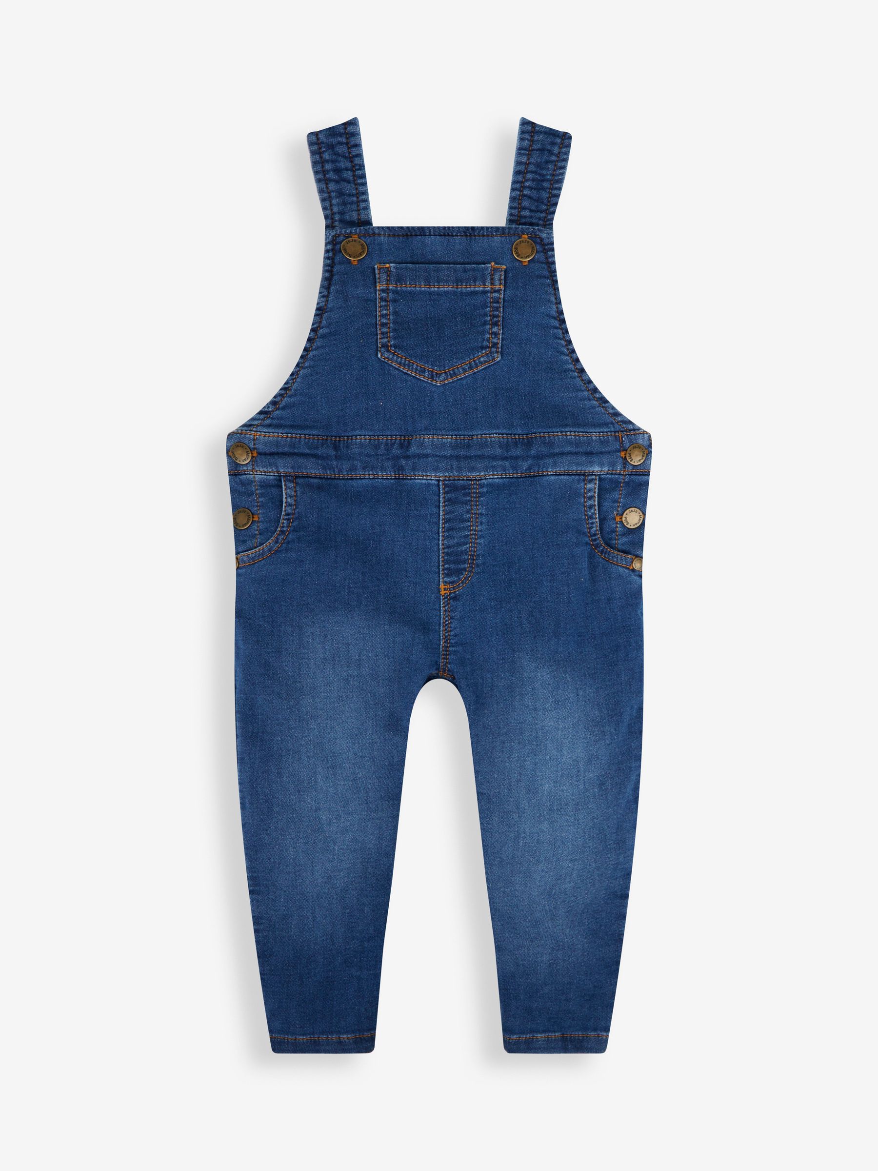 Indigo Blue 100% Cotton Dungarees - Image 1 of 3