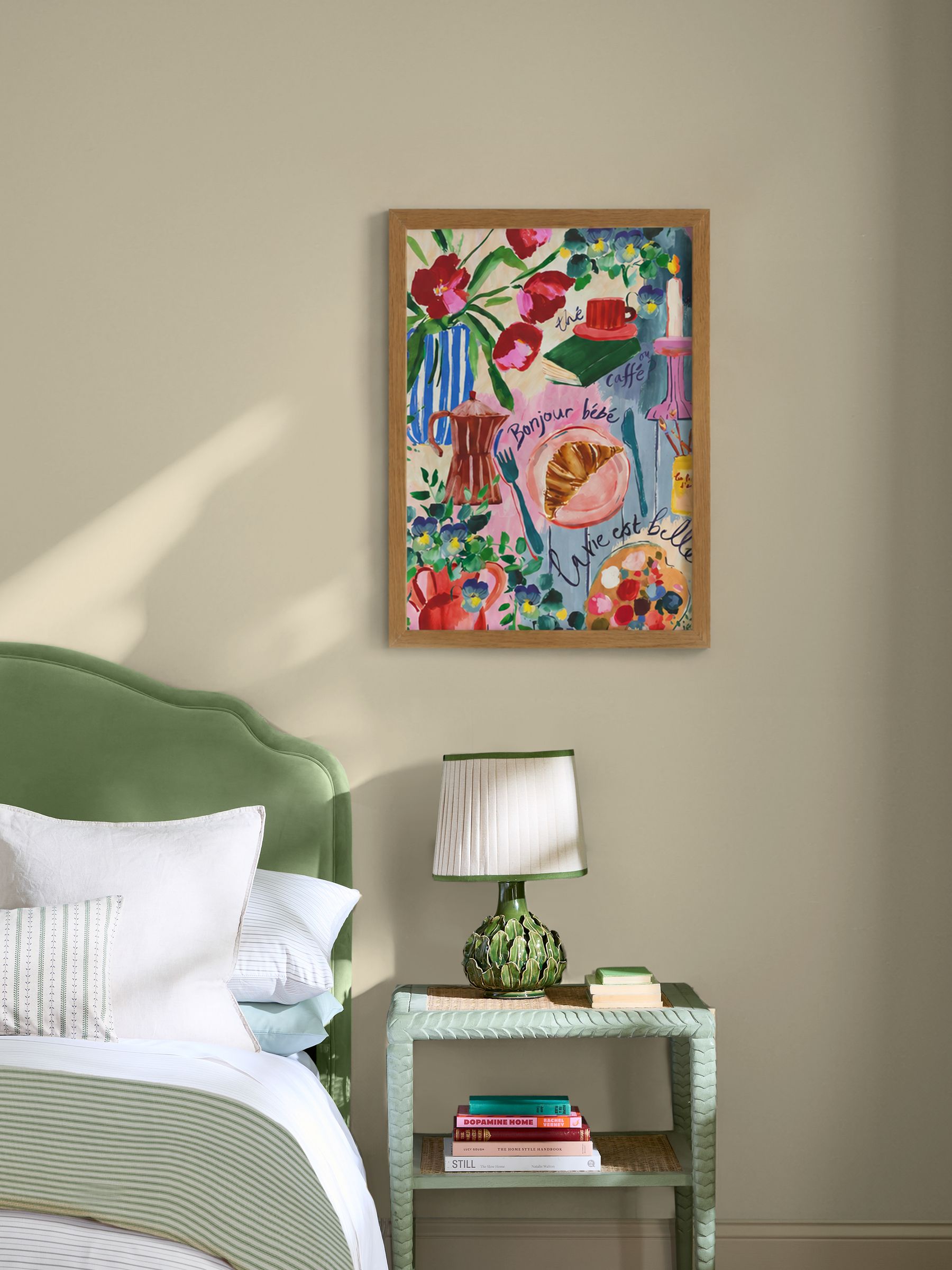 Multi Bonjour Bebe Print Wall 30 x 40cm Art - Image 2 of 2