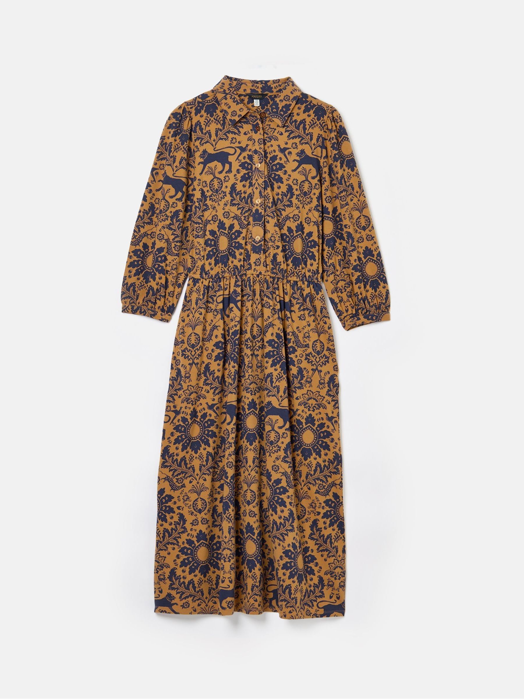 Hazel Brown Floral Jersey Shirt Dress - Image 7 of 7