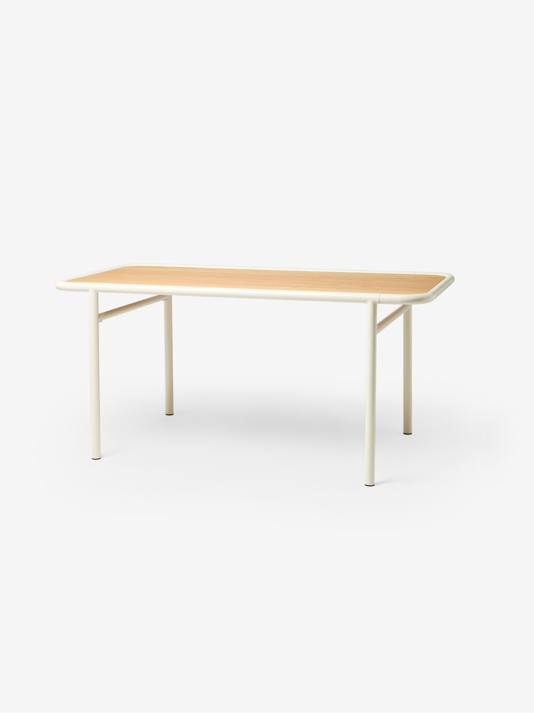 Tuva 4 Seater Dining Table in Ecru White - Image 3 of 3