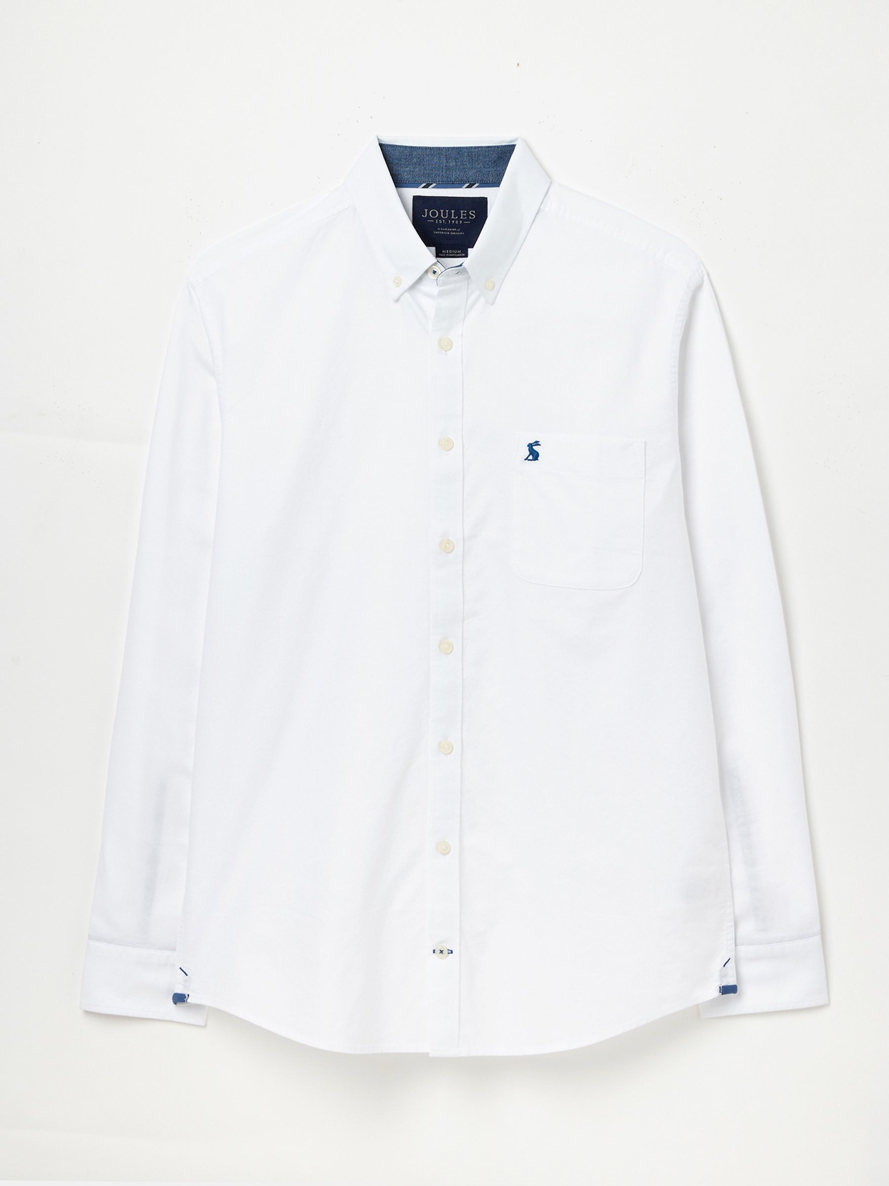 White Classic Fit Cotton Oxford Shirt - Image 7 of 7