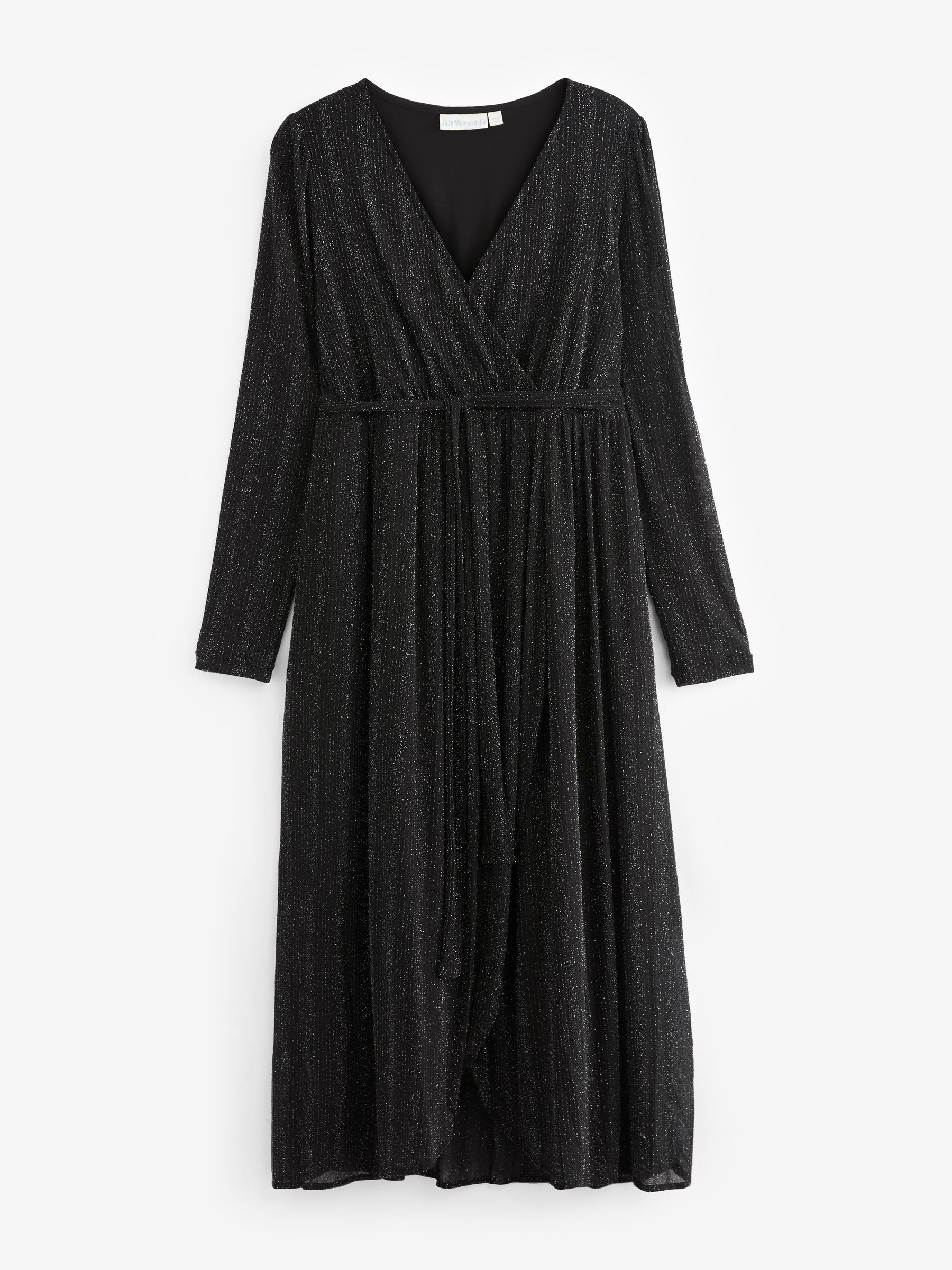 Black Sparkle Wrap Maternity Dress - Image 6 of 6