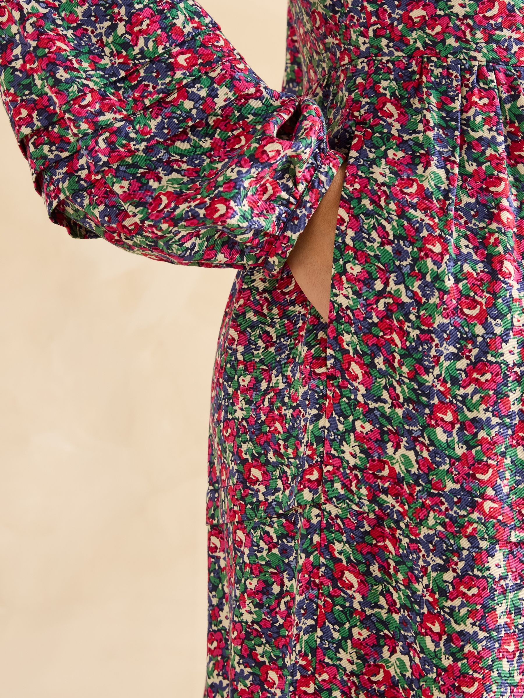 Petunia Floral Frill Neck Dress - Image 4 of 5