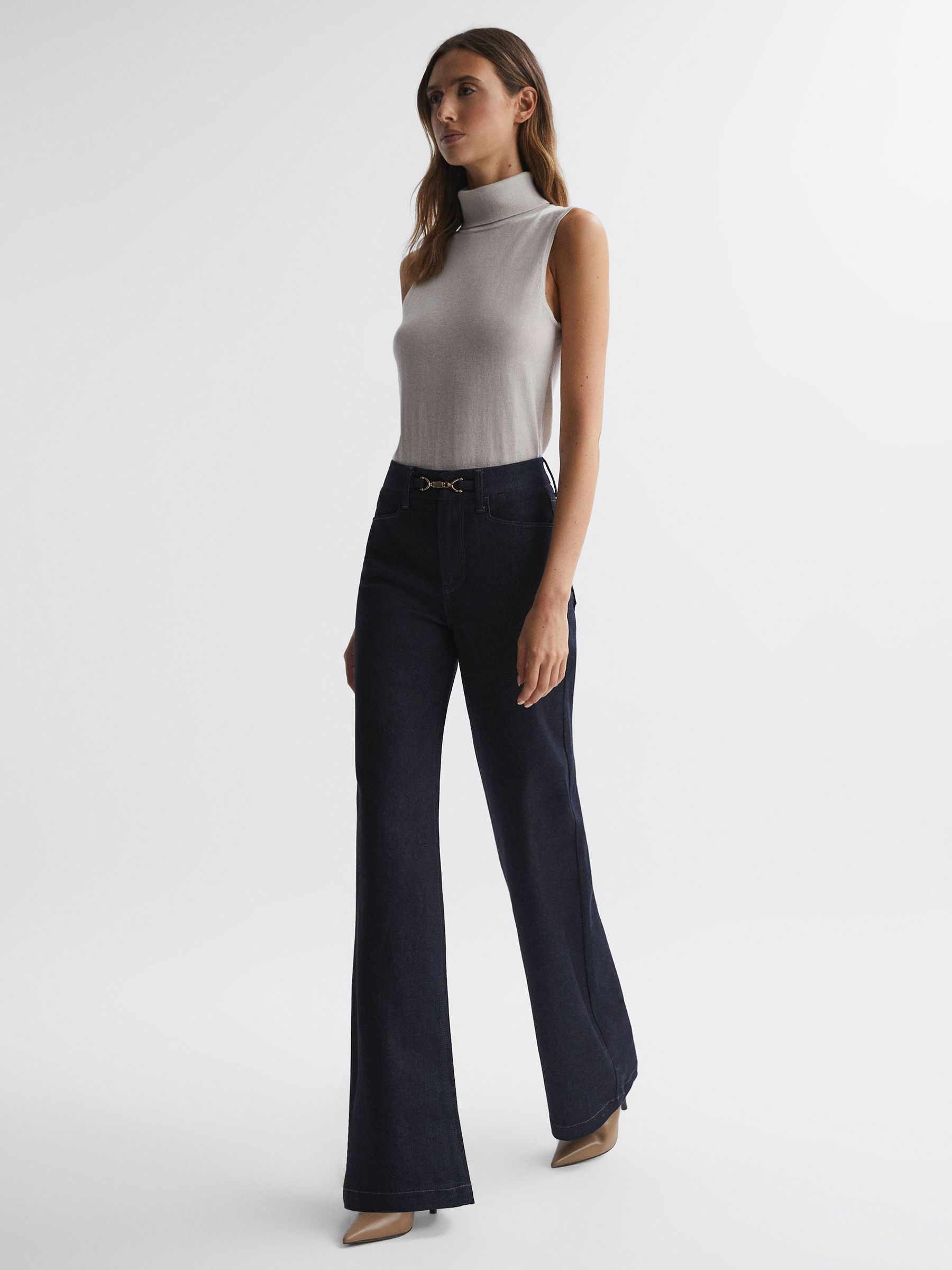 Paige High Rise Flared Jeans in Montecito - Image 1 of 6