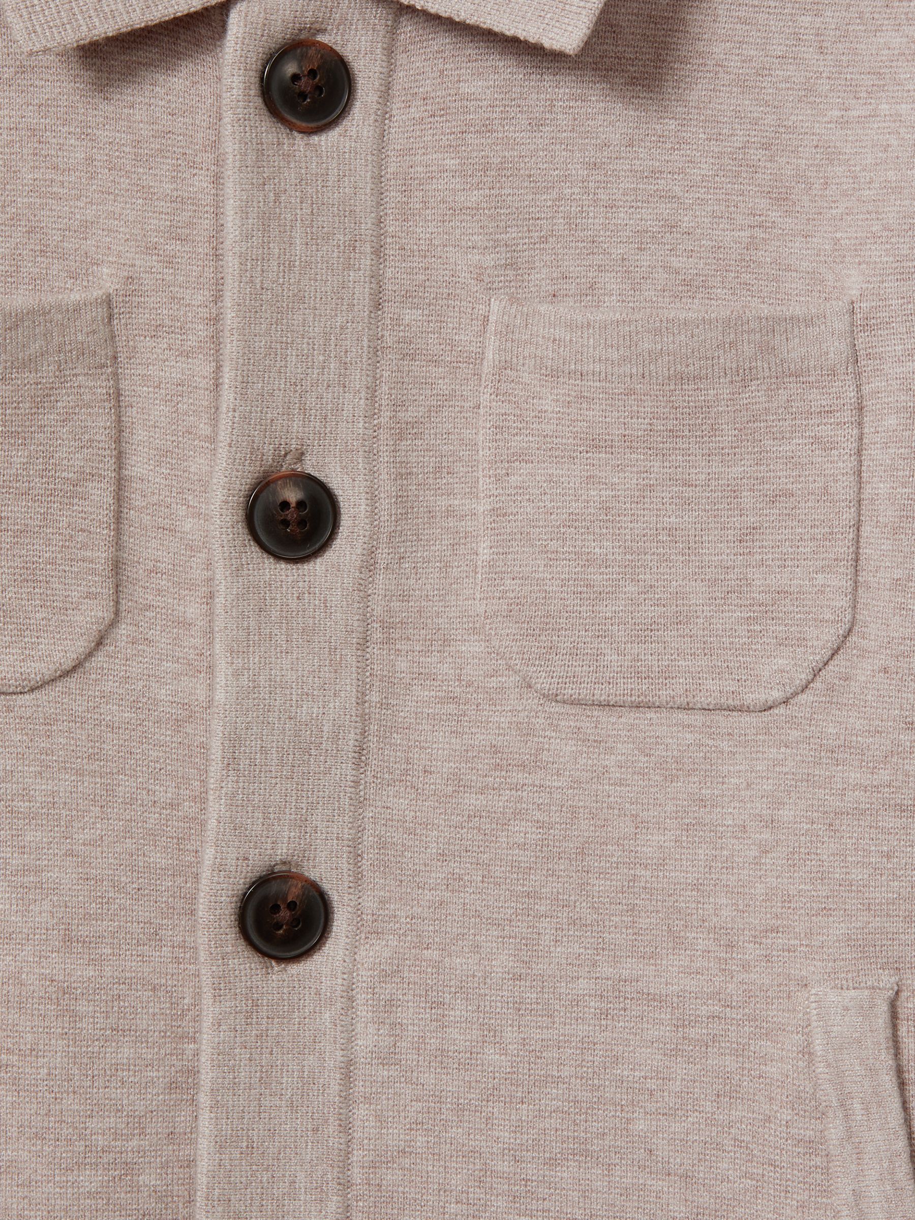9-14 yrs Long Sleeve Button Through Cardigan in Oatmeal Melange - Image 6 of 6