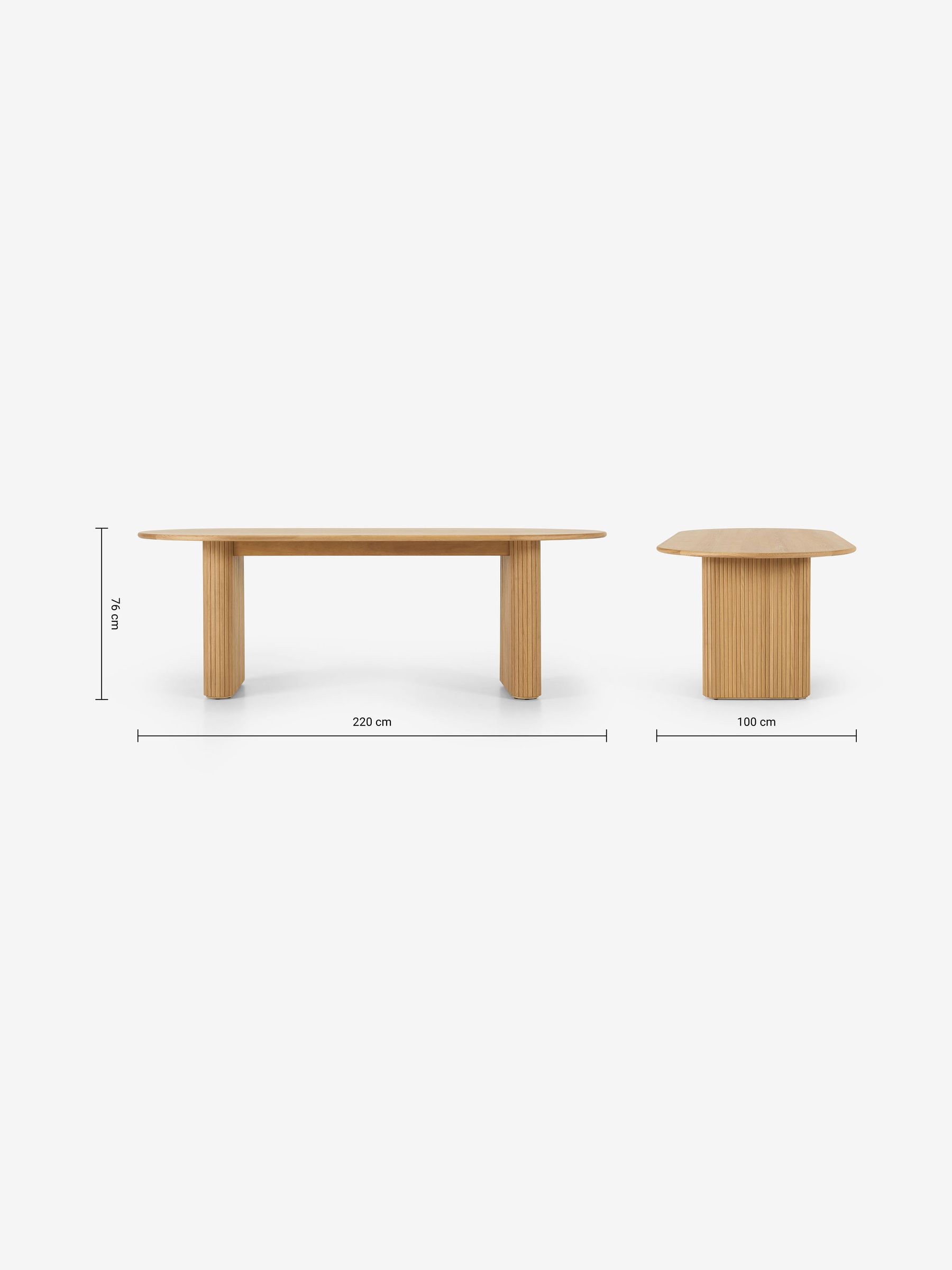 Tambo 8 Seat Dining Table in Oak - Image 5 of 5