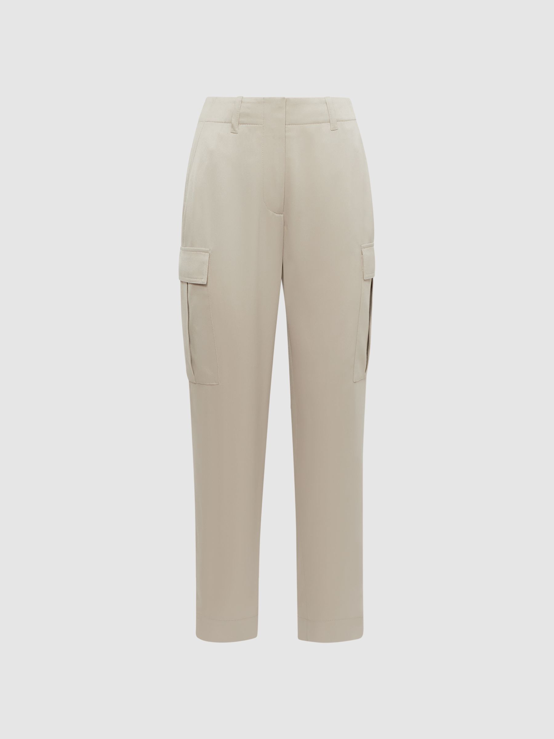 Petite Tapered Combat Trousers in Stone - Image 2 of 6