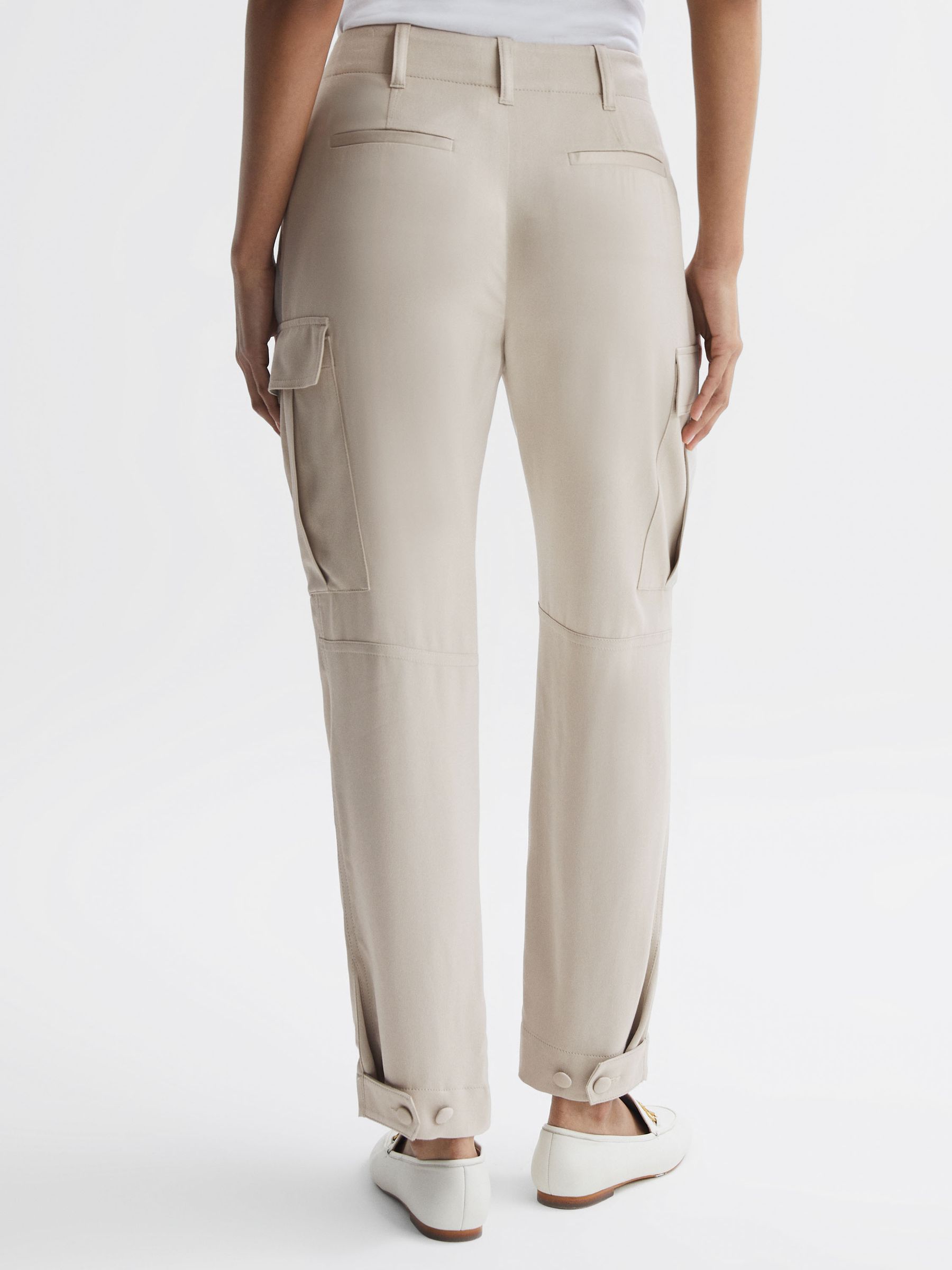 Petite Tapered Combat Trousers in Stone - Image 5 of 6