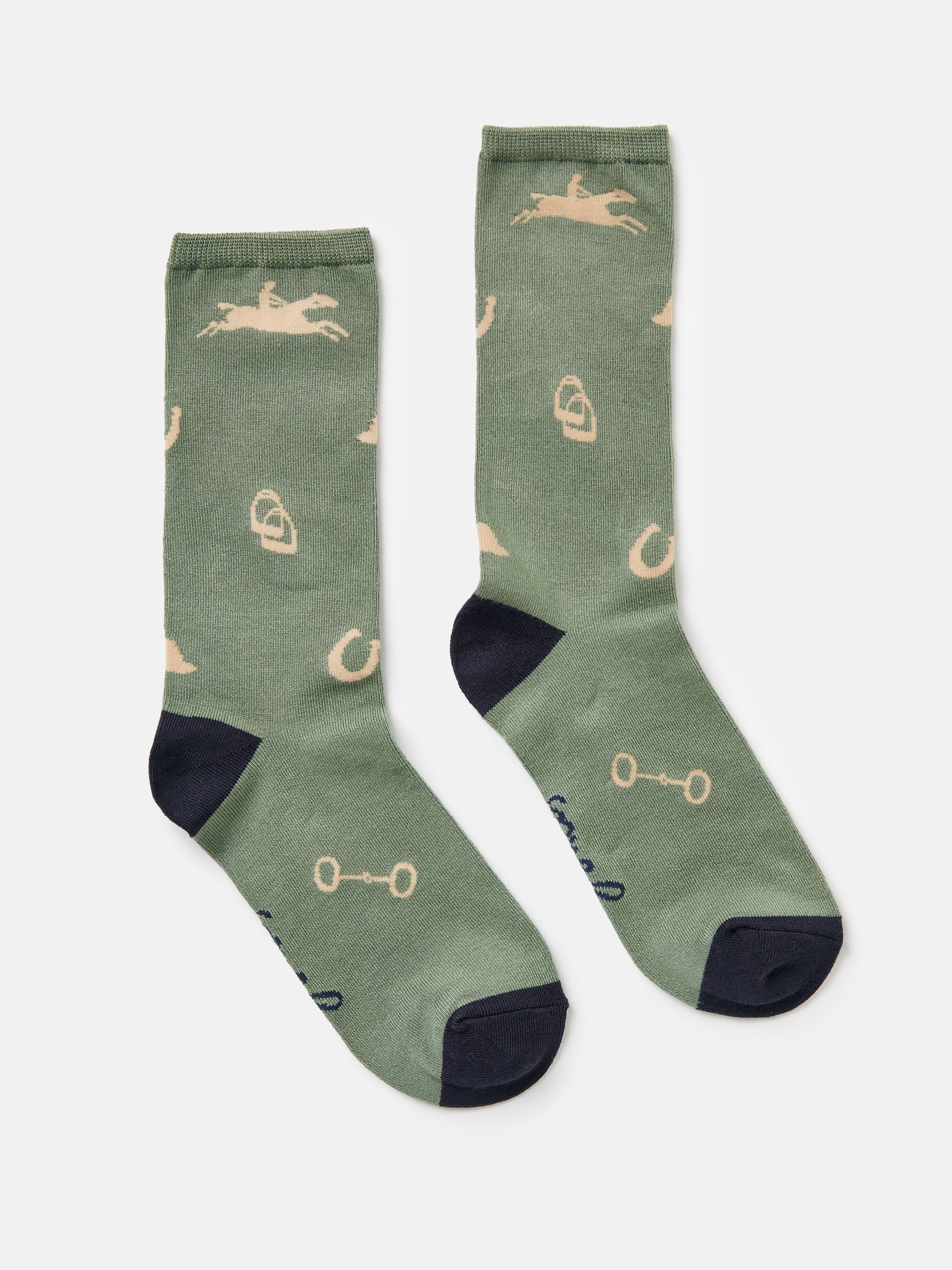 Excellent Everyday Green Equestrian Ankle Socks - Image 1 of 3