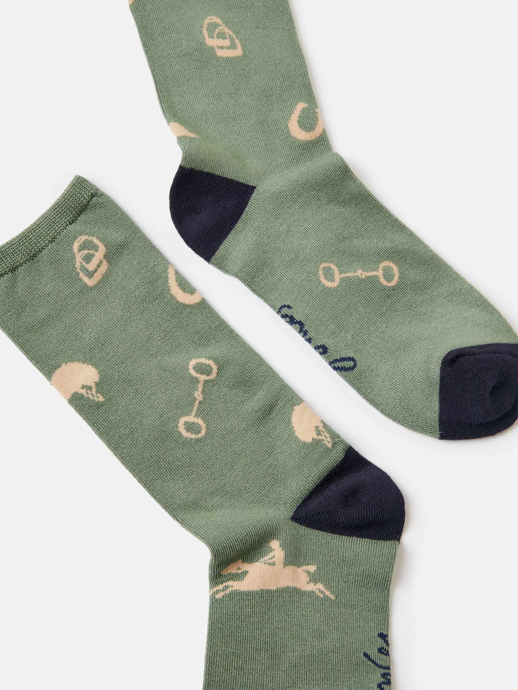 Excellent Everyday Green Equestrian Ankle Socks - Image 2 of 3