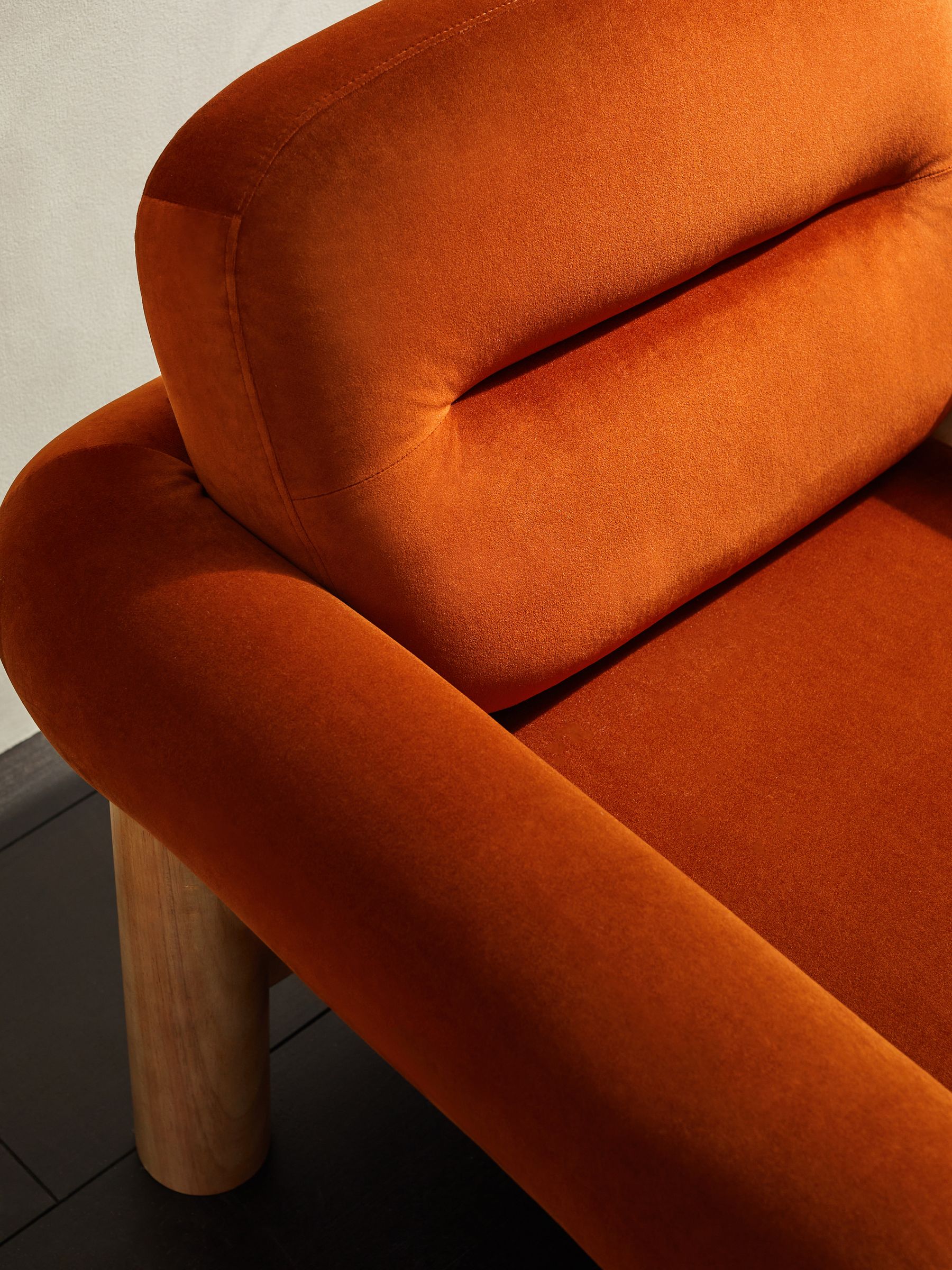 Maxton Chair in Velvet Cinnamon Orange - Image 3 of 5