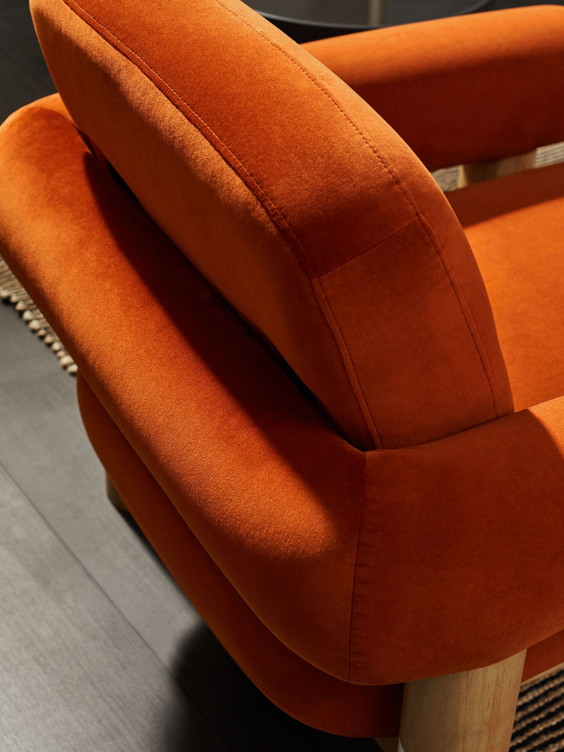 Maxton Chair in Velvet Cinnamon Orange - Image 4 of 5