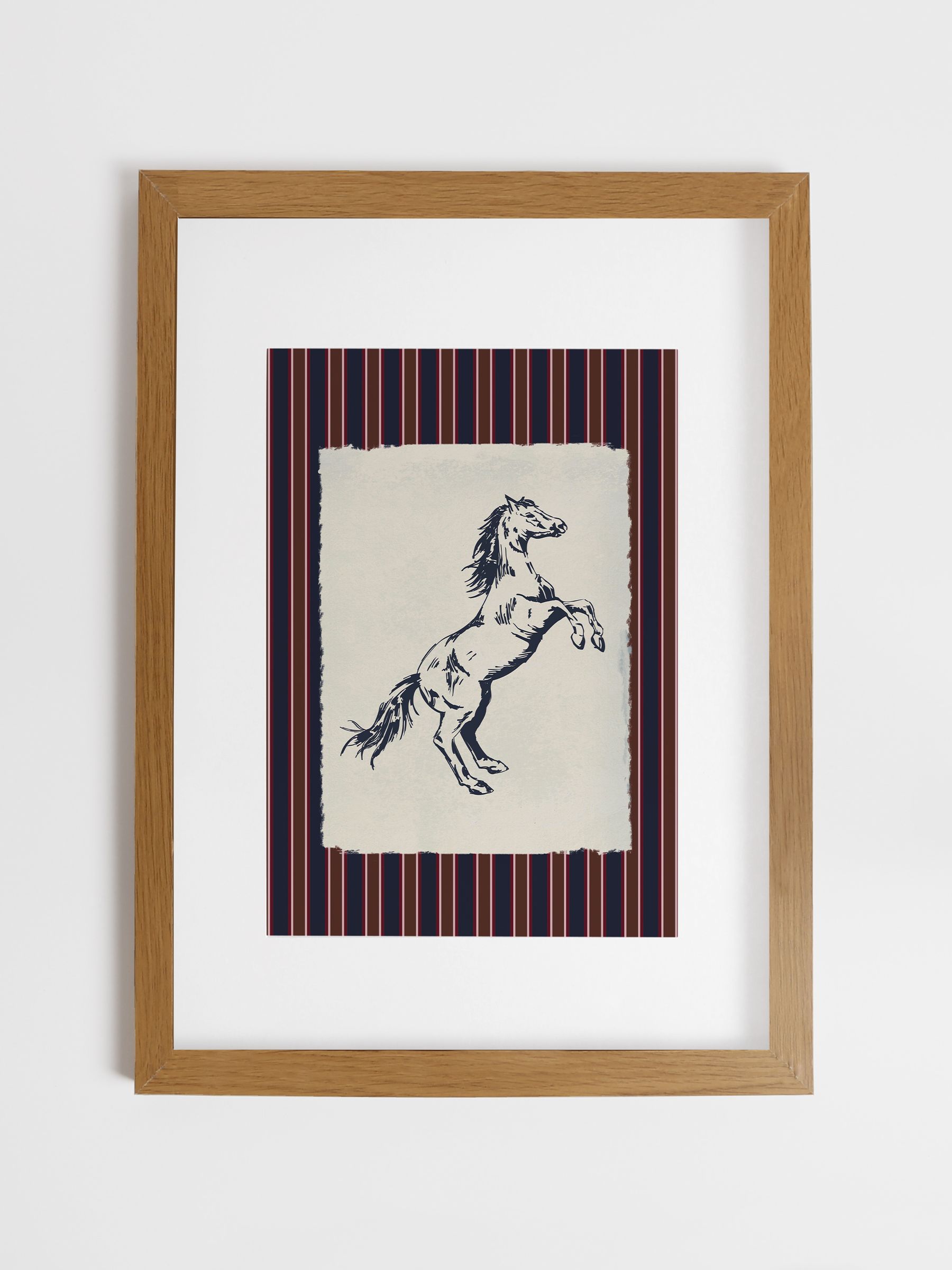 Blue Mane Event Wood Mounted Framed Print Wall 53 x 73cm Art - Image 1 of 4