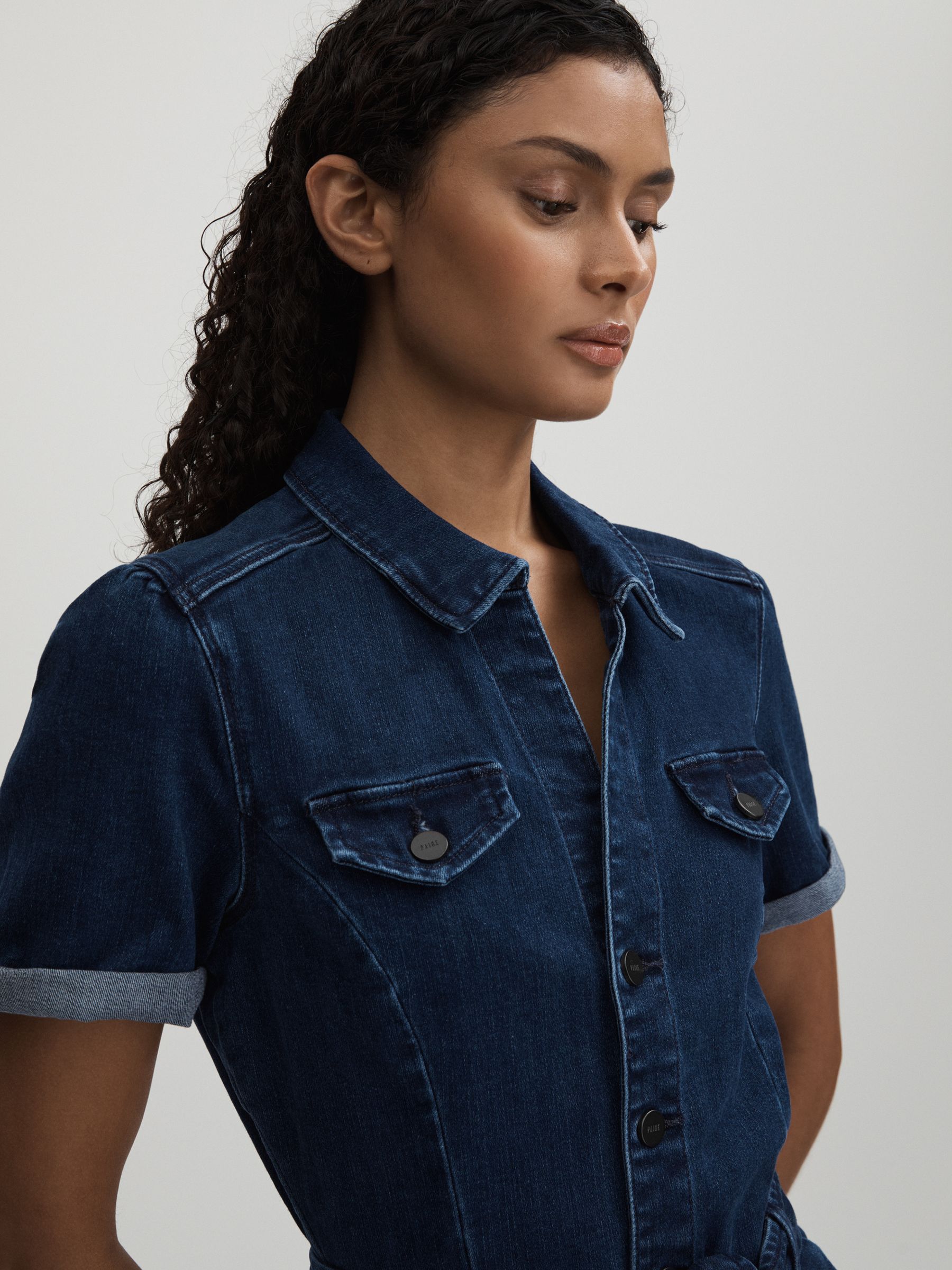 Paige Cropped Jumpsuit in Jelina - Image 3 of 5