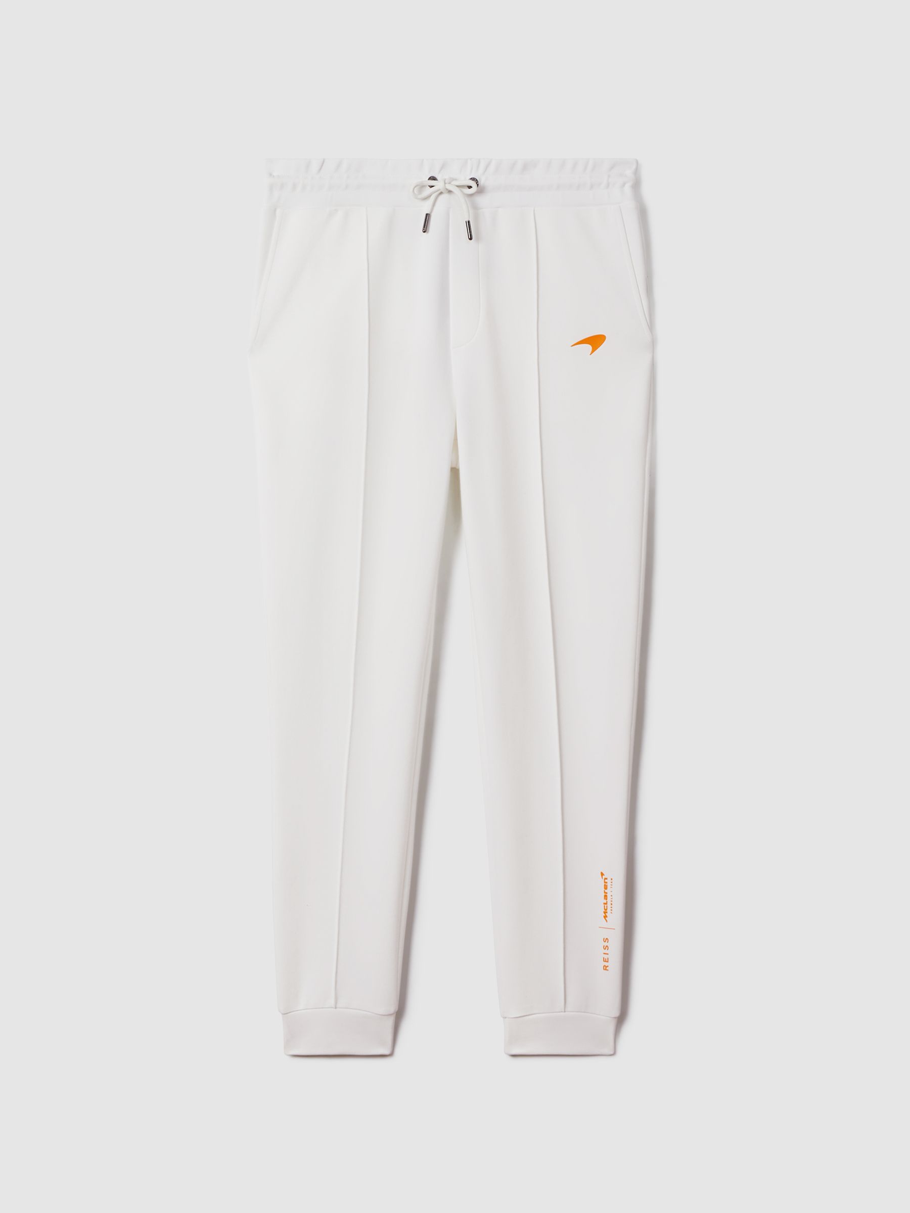 McLaren F1 Interlock Jersey Drawstring Joggers in White - Image 2 of 7