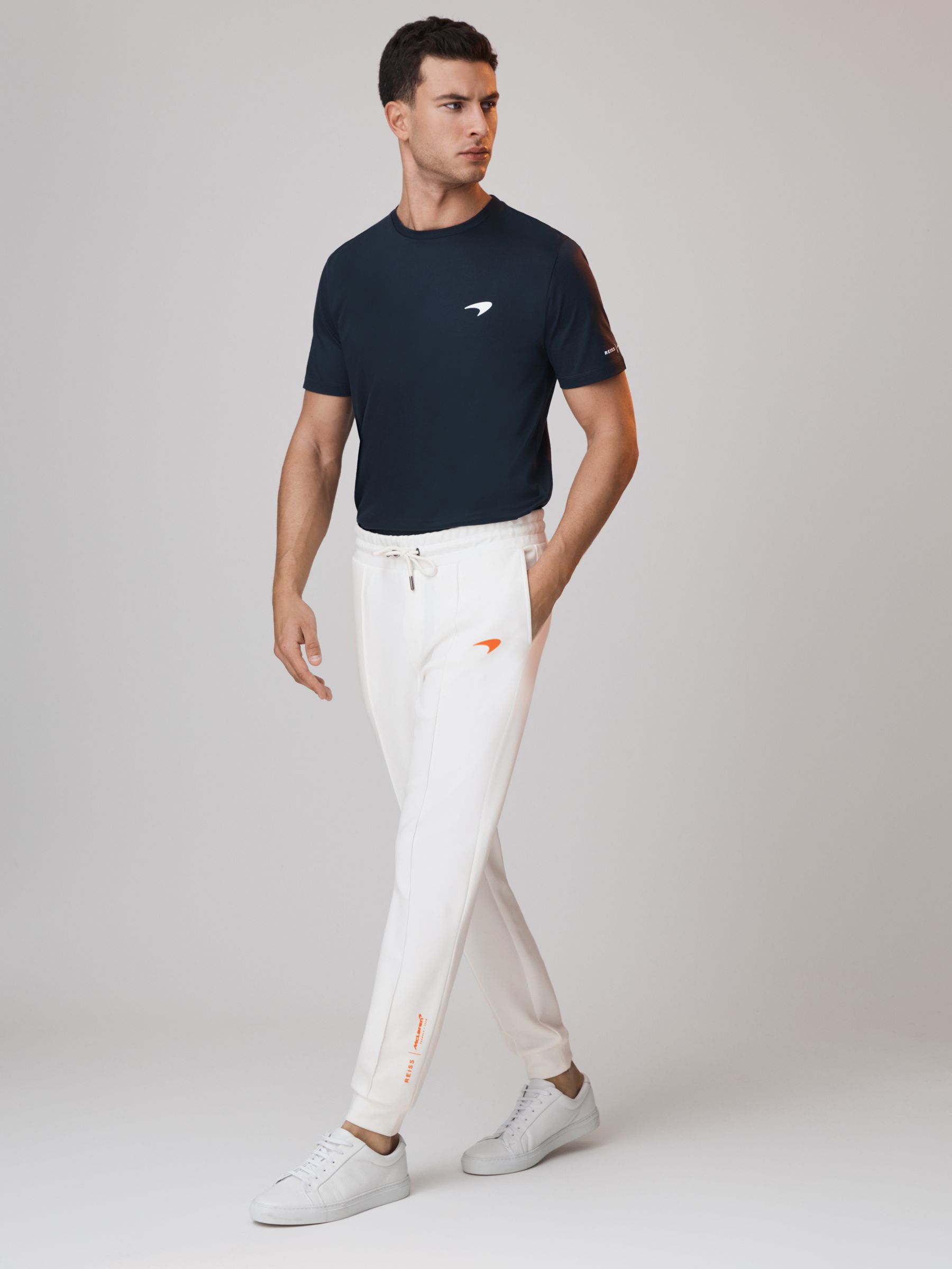 McLaren F1 Interlock Jersey Drawstring Joggers in White - Image 5 of 7