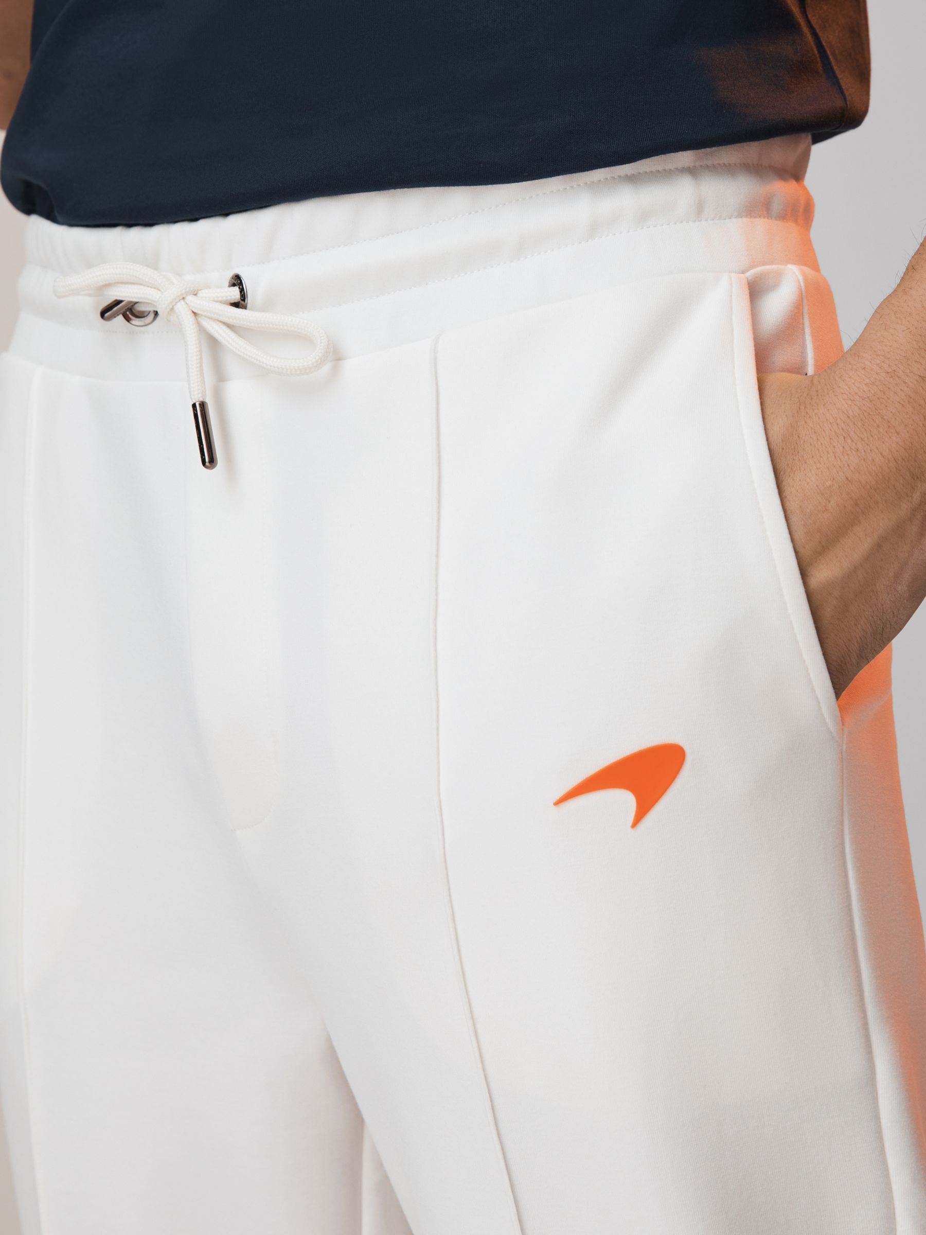 McLaren F1 Interlock Jersey Drawstring Joggers in White - Image 7 of 7
