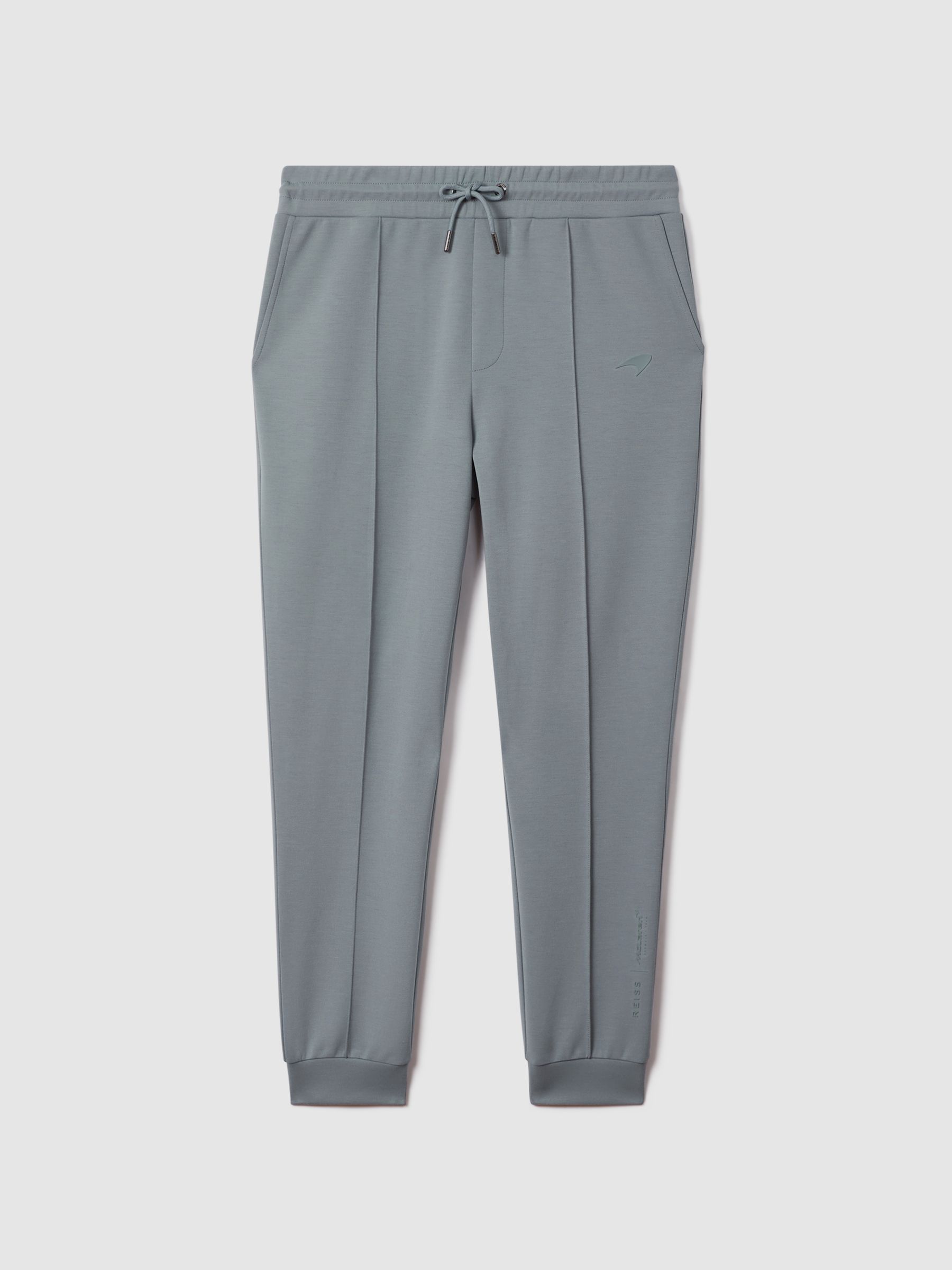 McLaren F1 Interlock Jersey Drawstring Joggers in Sage - Image 2 of 6