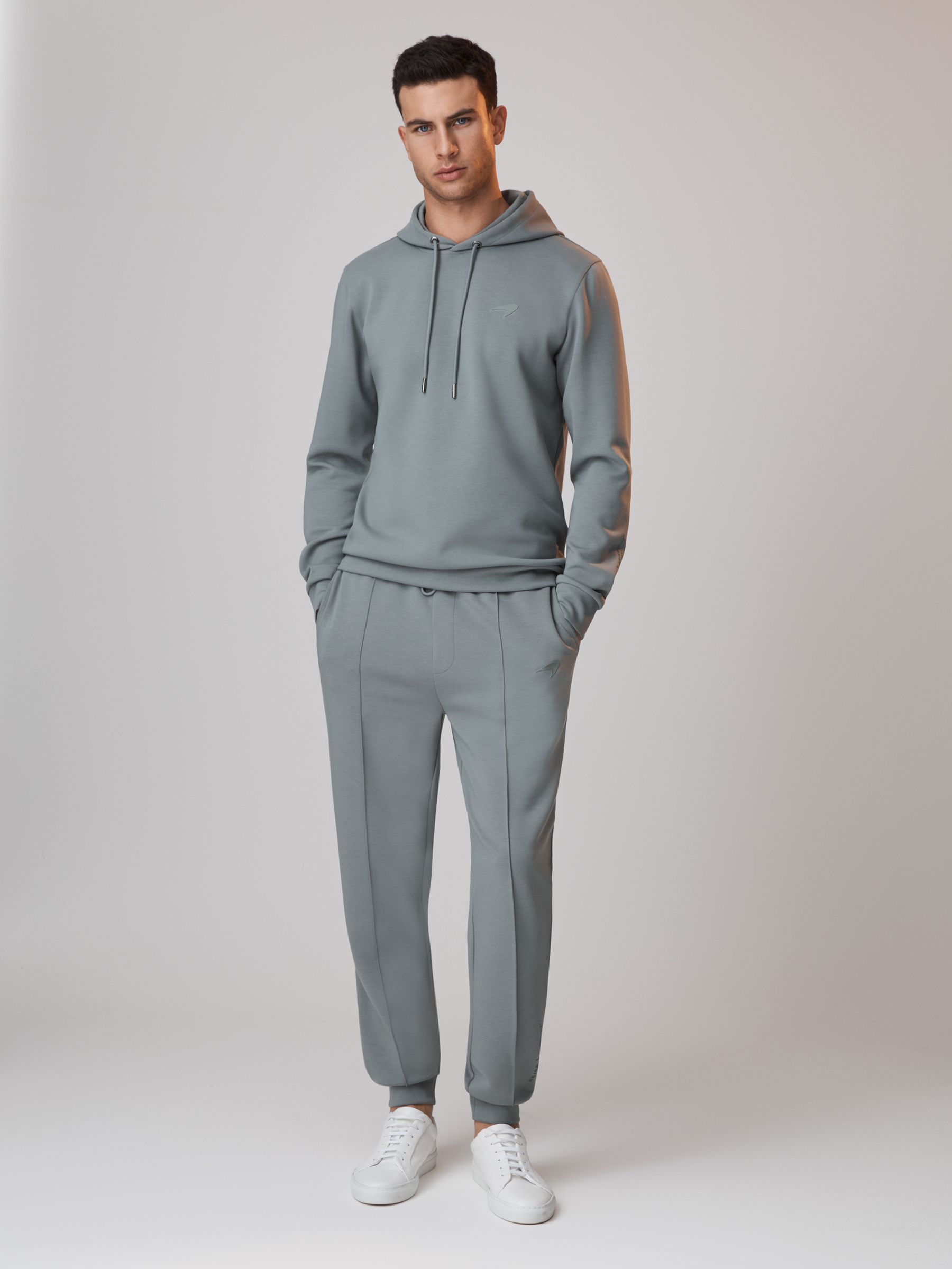 McLaren F1 Interlock Jersey Drawstring Joggers in Sage - Image 3 of 6