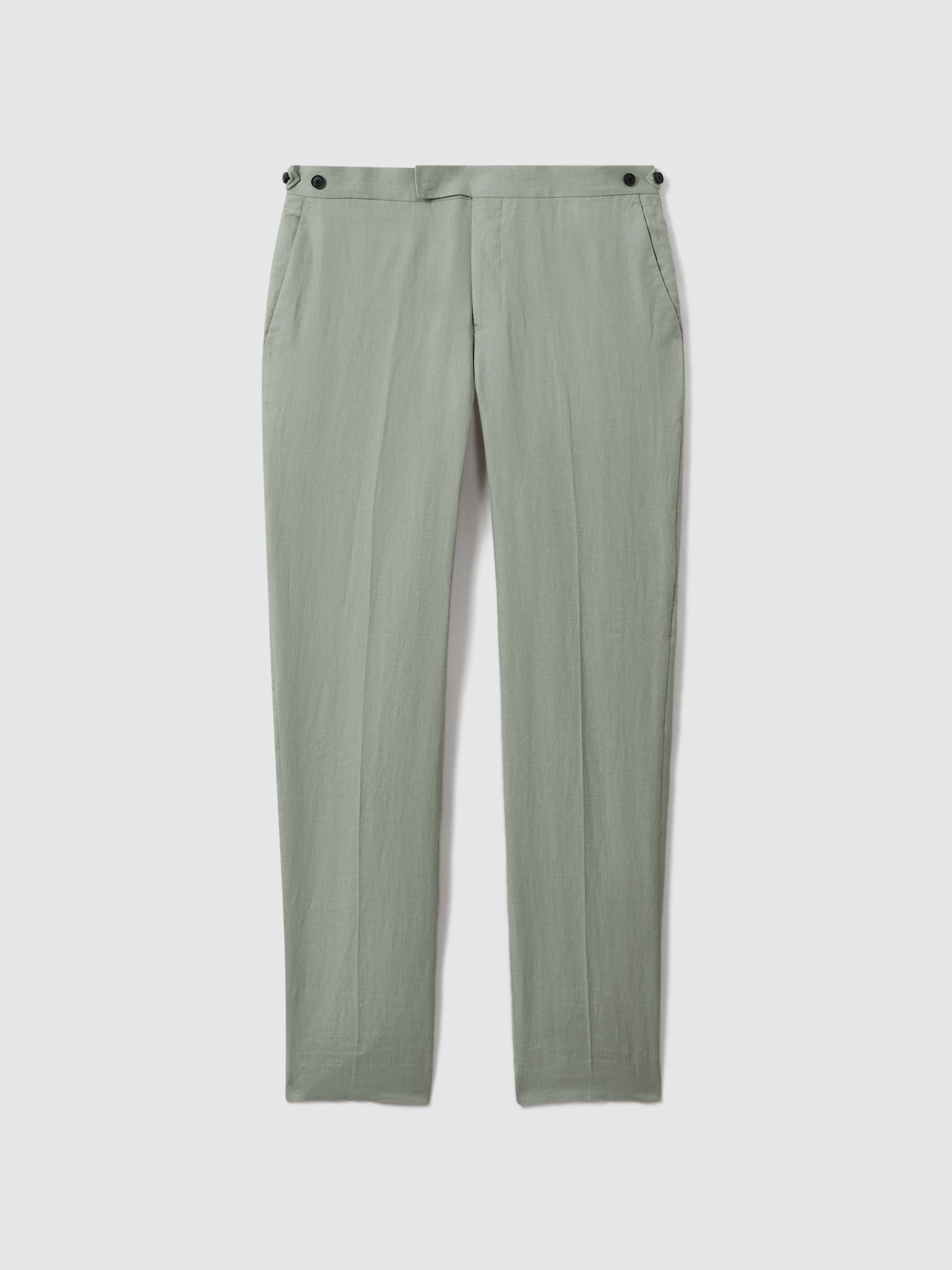 Linen Tapered Trousers Slim-Fit in Apple - Image 2 of 6