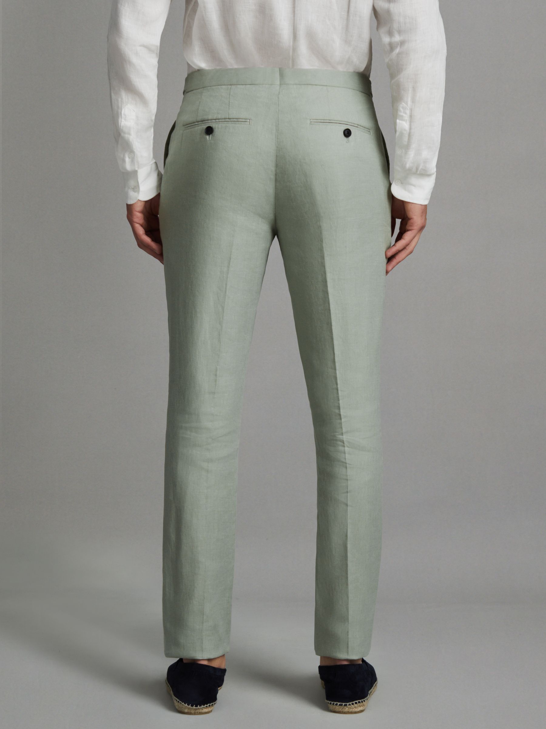 Linen Tapered Trousers Slim-Fit in Apple - Image 5 of 6