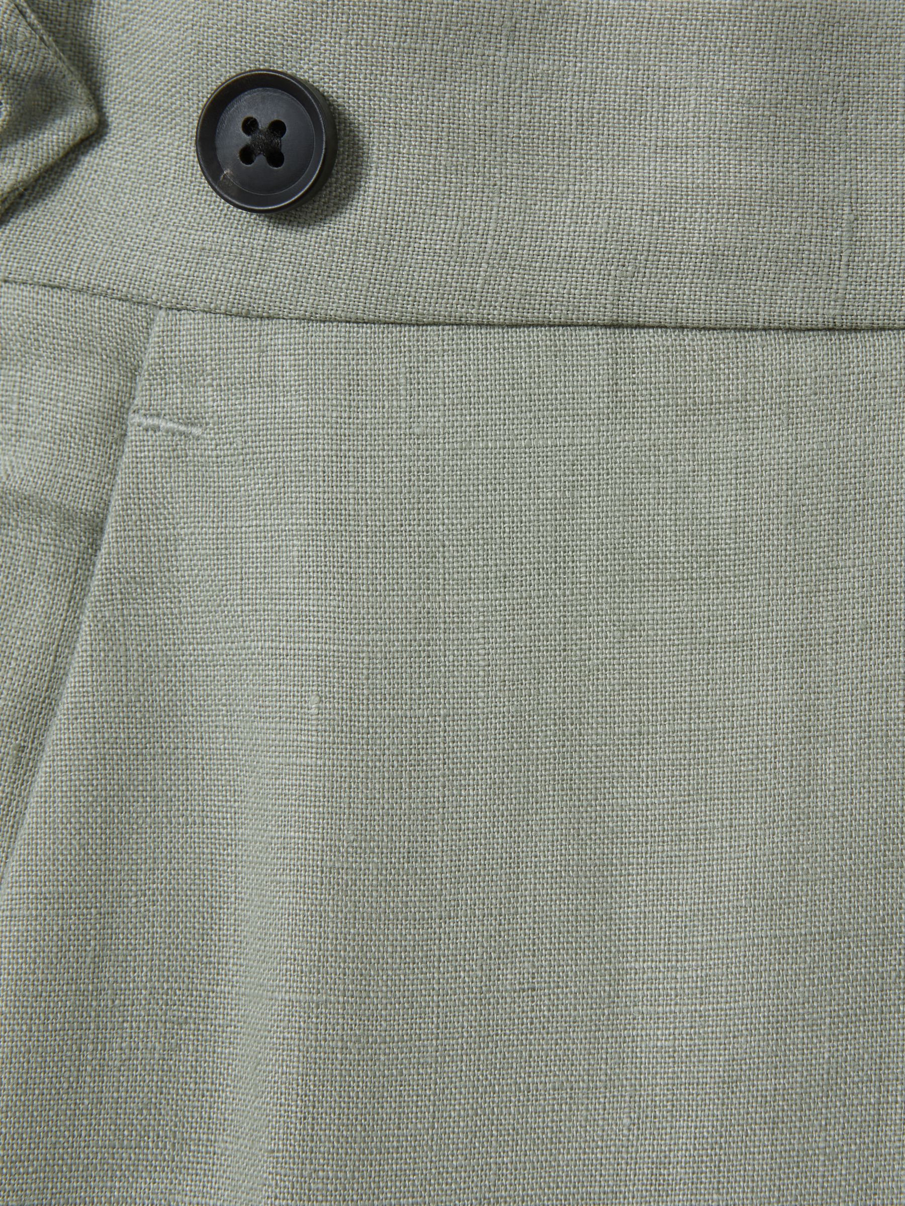 Linen Tapered Trousers Slim-Fit in Apple - Image 6 of 6