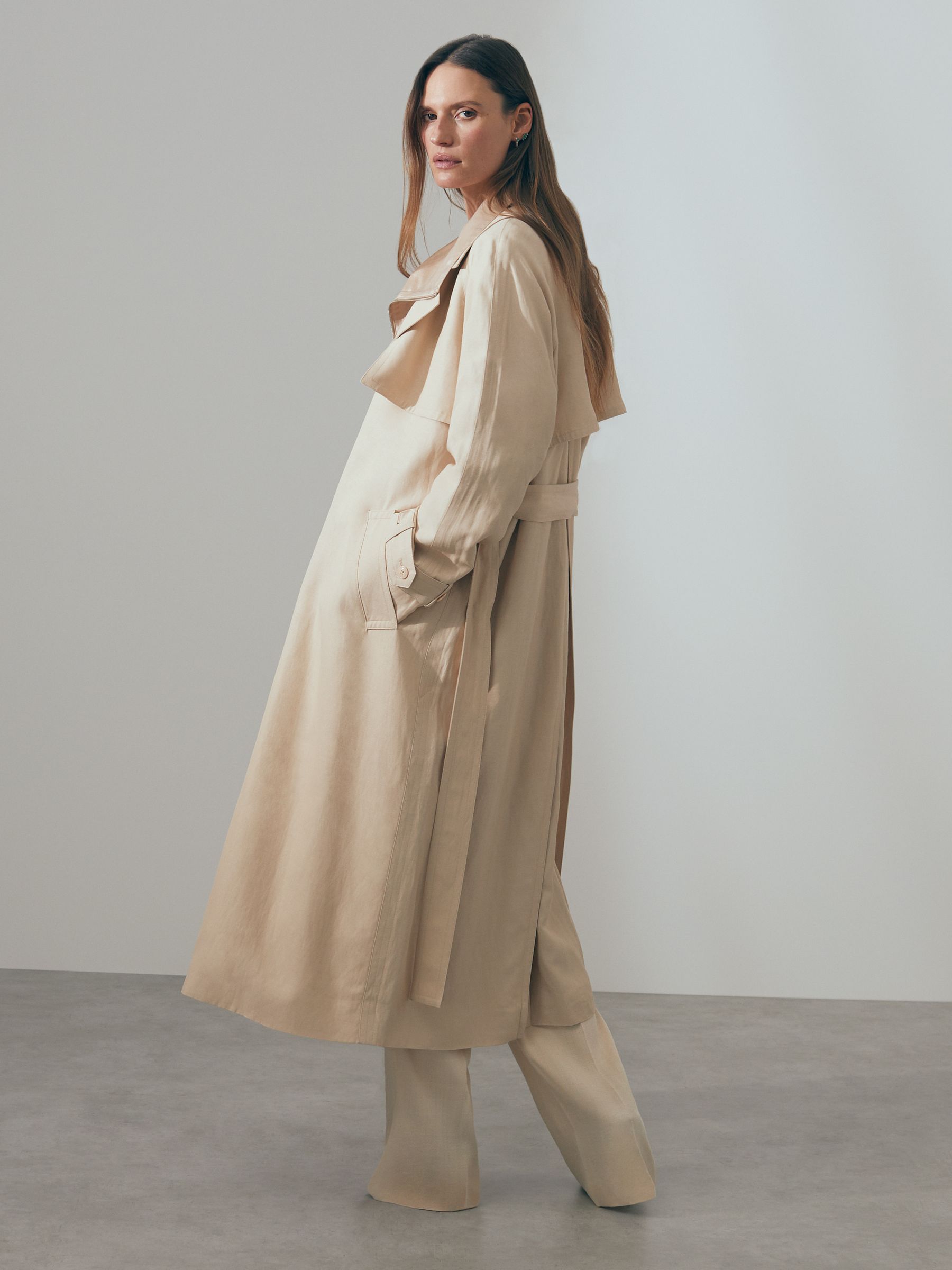 Atelier Belted Trench Coat in Blush - Image 4 of 6