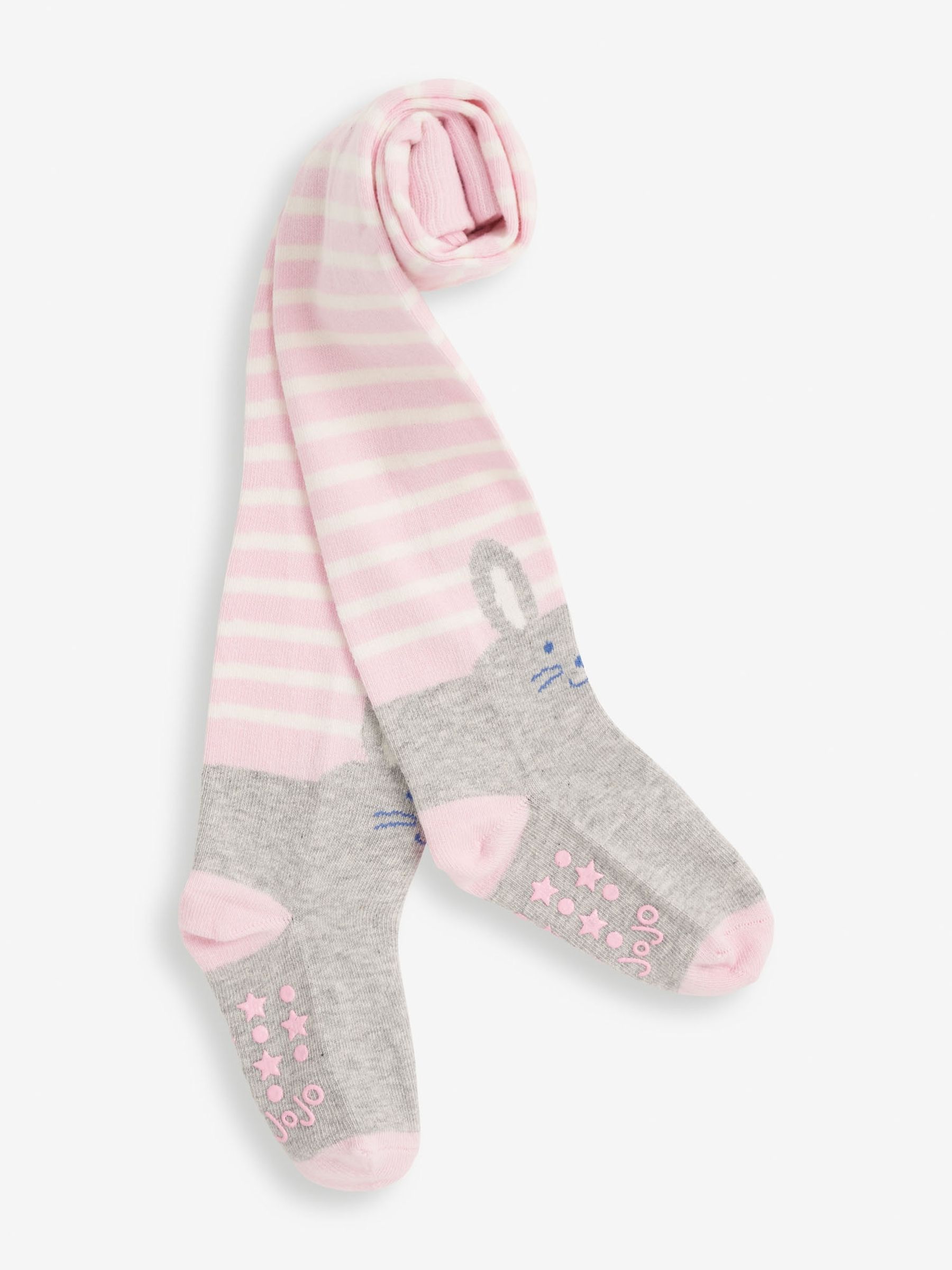 Pink Girls Rabbit Ankle Cotton Rich Tights - Image 1 of 3