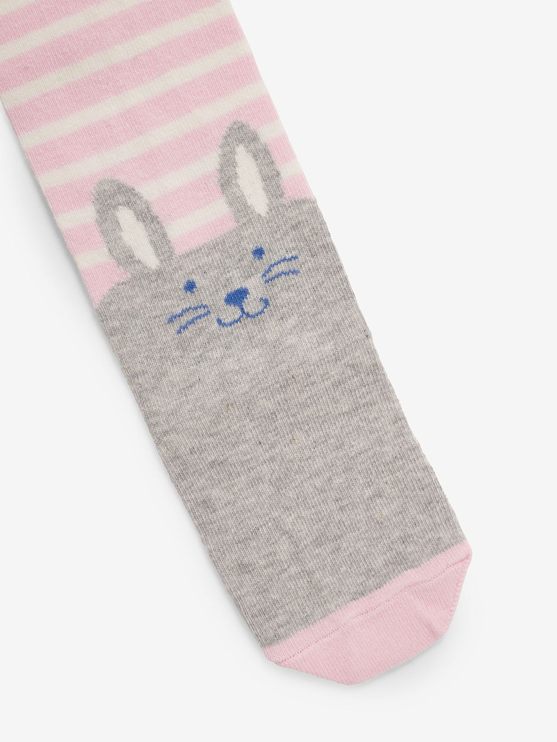 Pink Girls Rabbit Ankle Cotton Rich Tights - Image 2 of 3